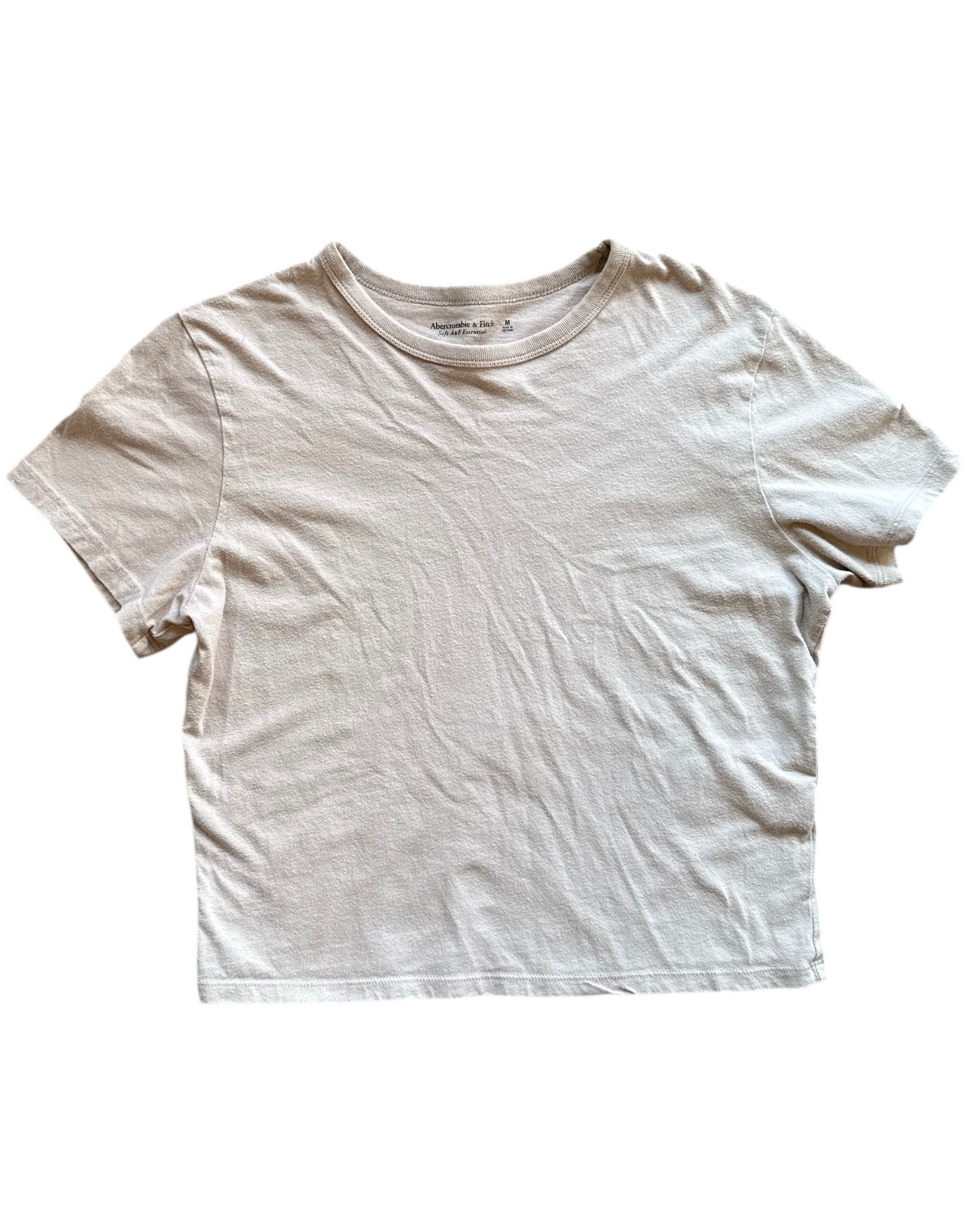 tan abercrombie plain ss, m