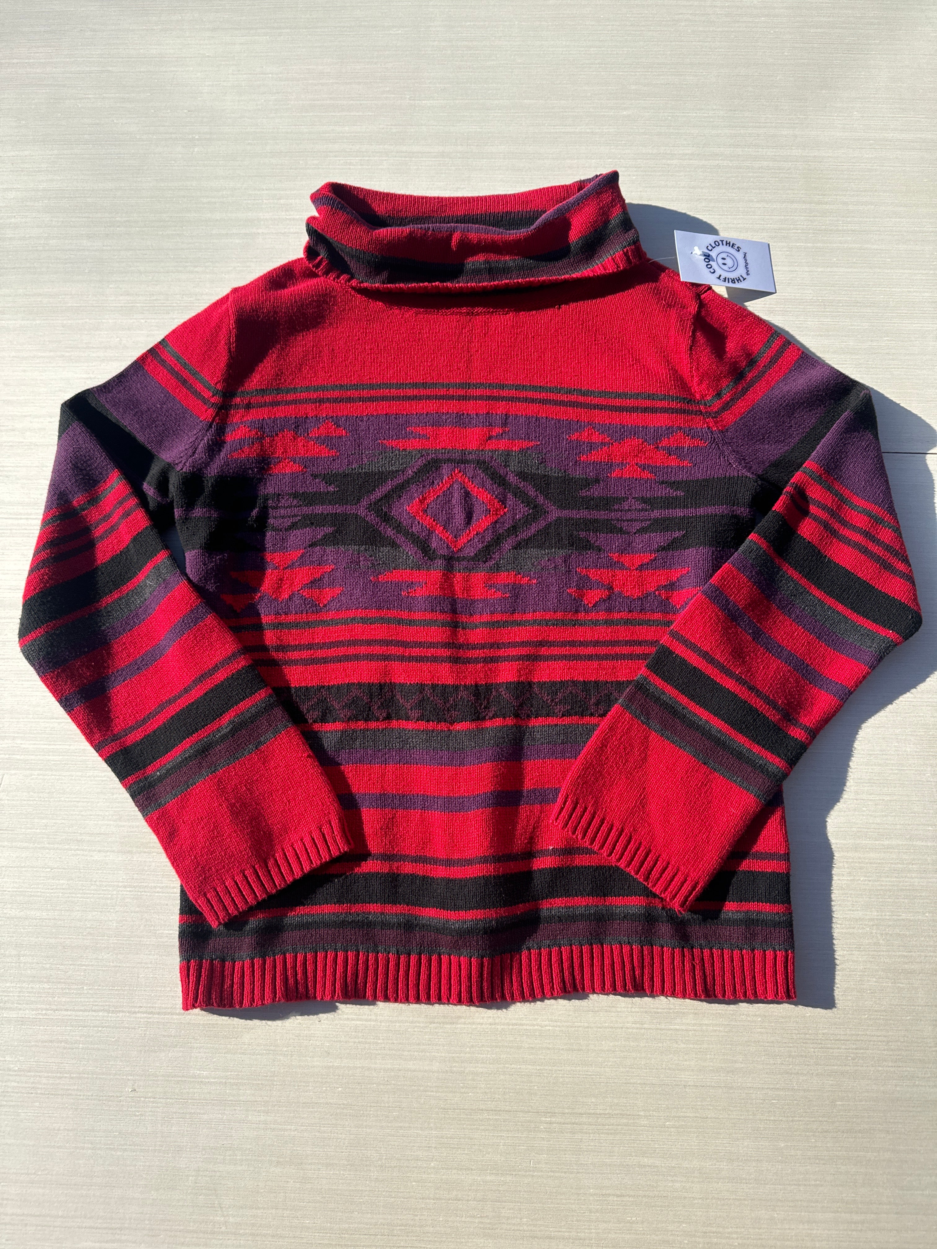 red chaps pattern sweater, XL