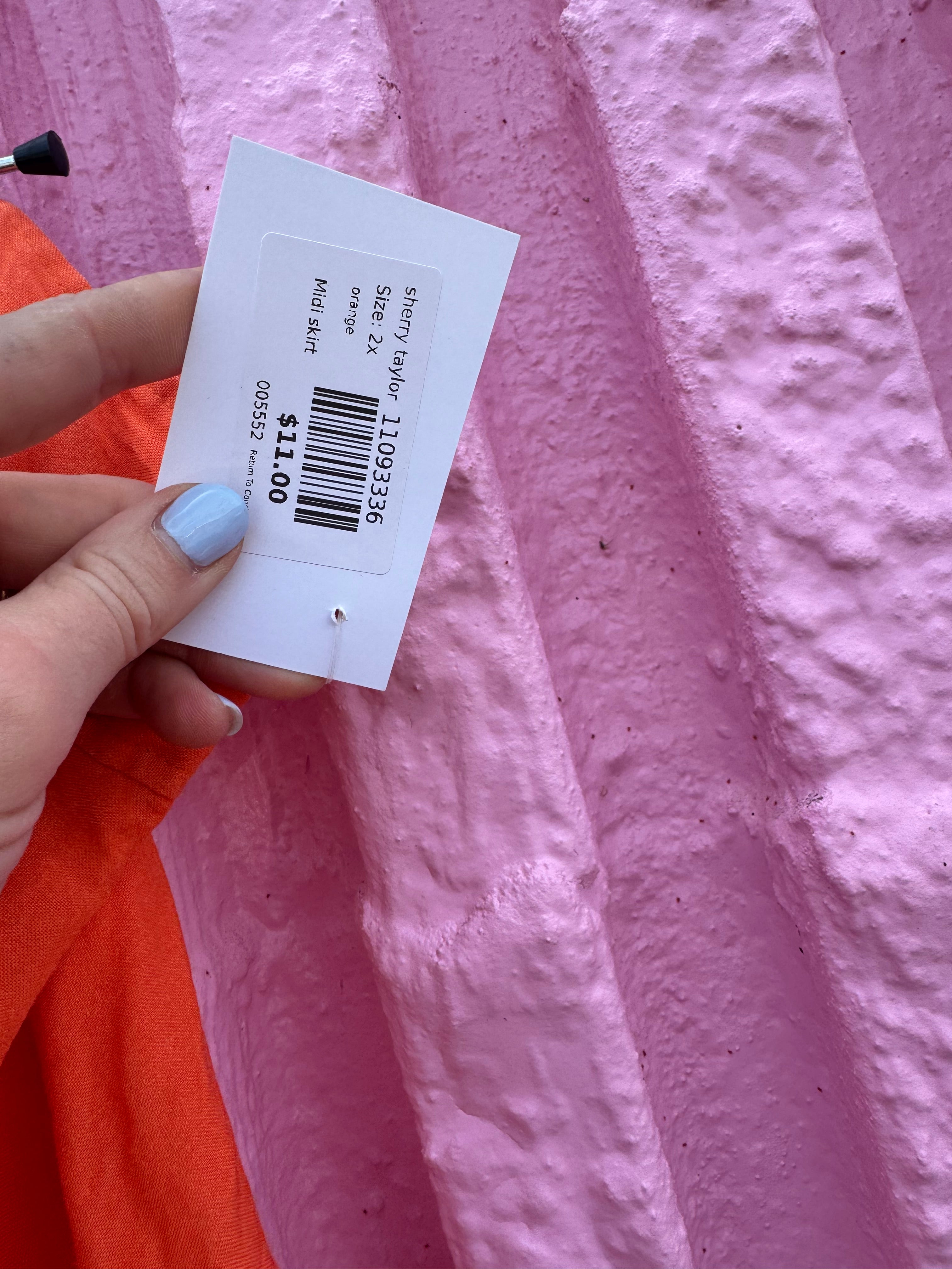 orange sherry taylor Midi skirt, 2x