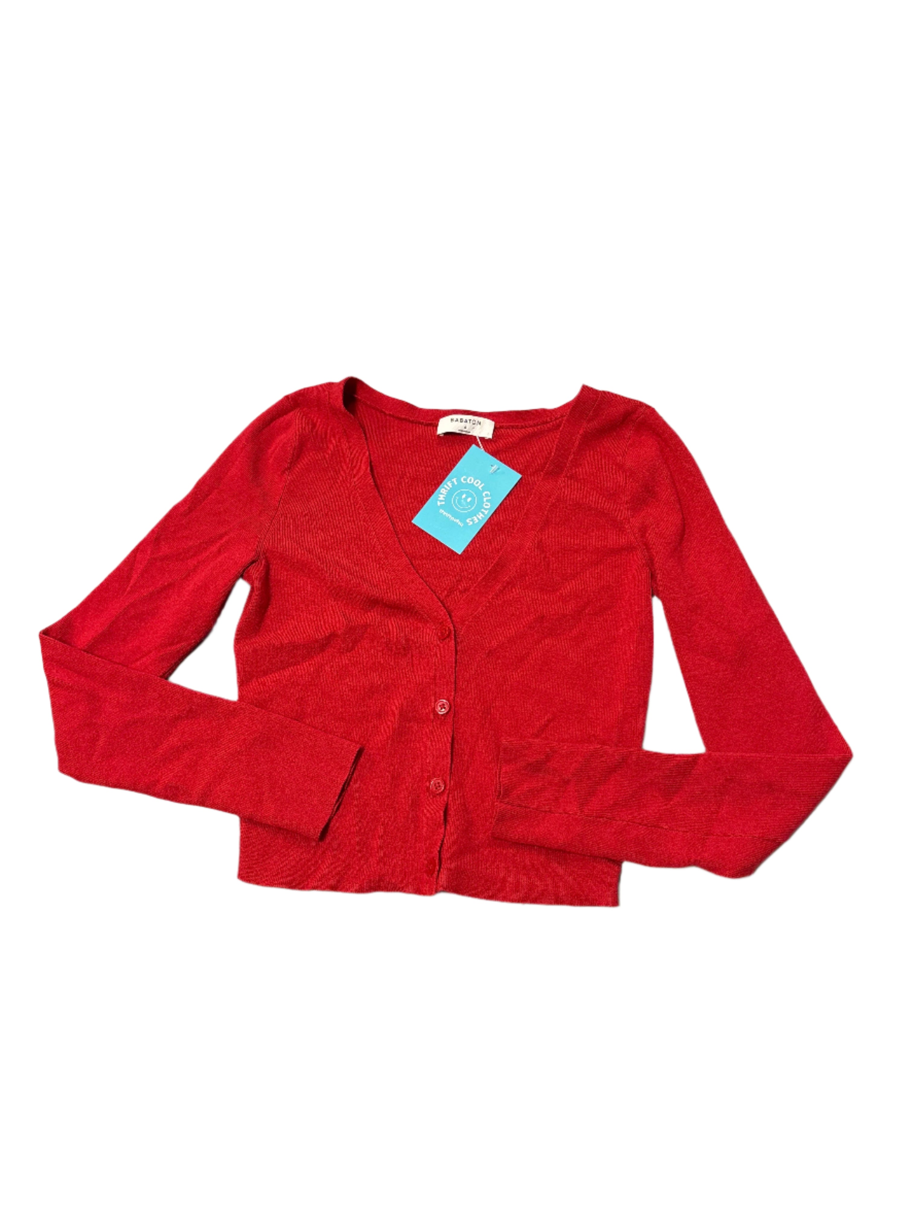 red babaton cardigan sweater, S