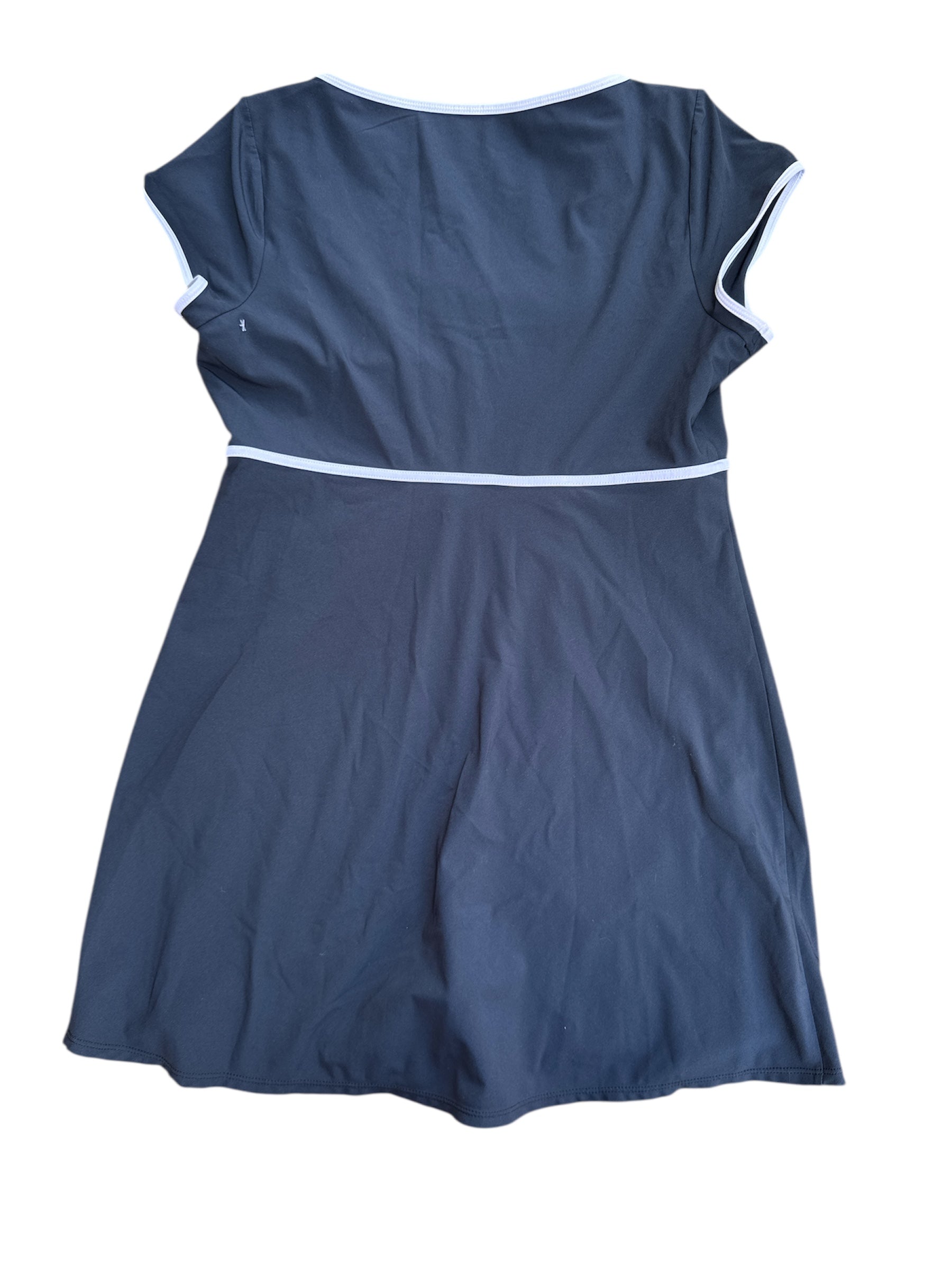 navy white Abercrombie mini A line dress