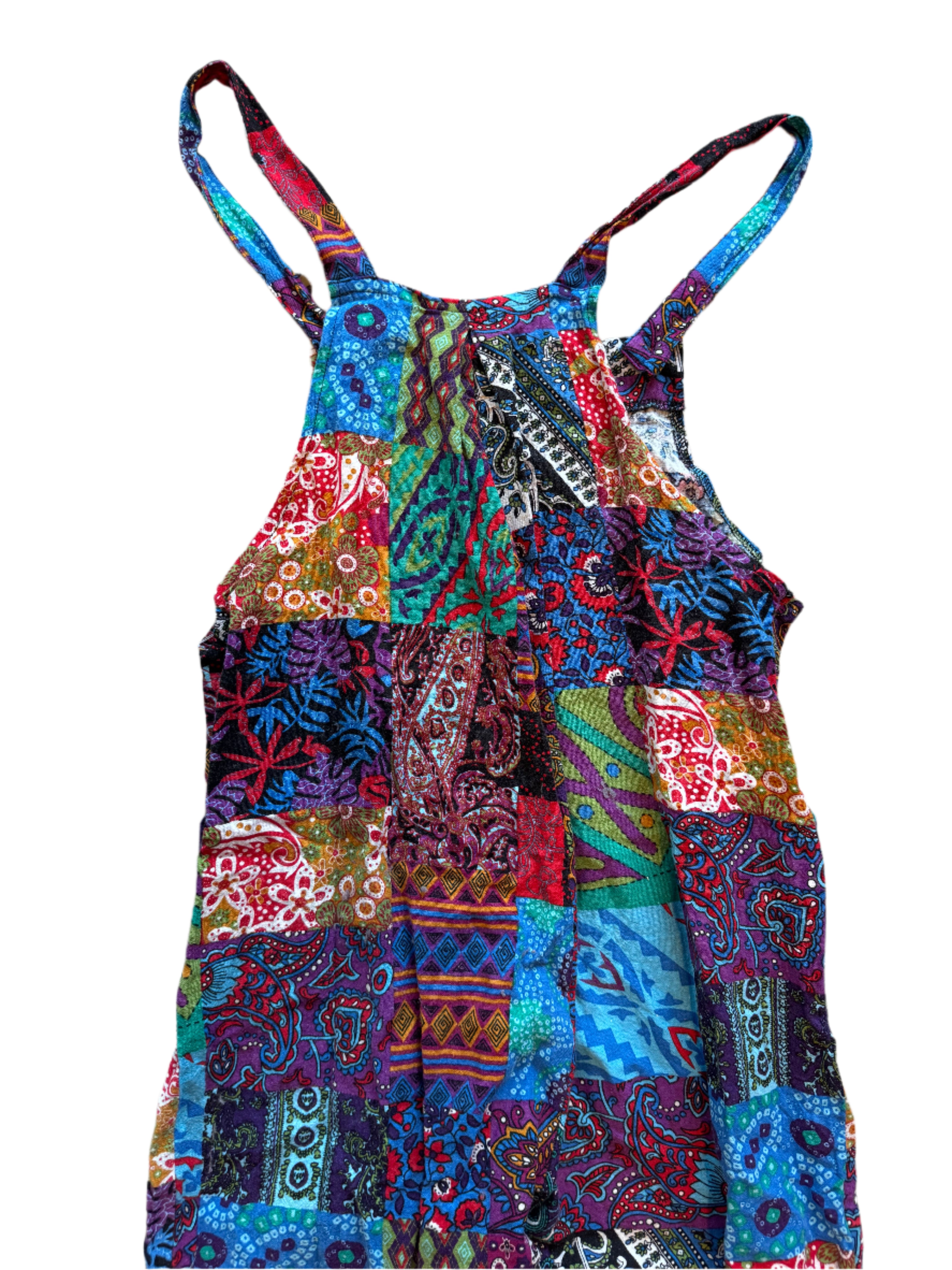 Patchwork overalls, M (fits like S)