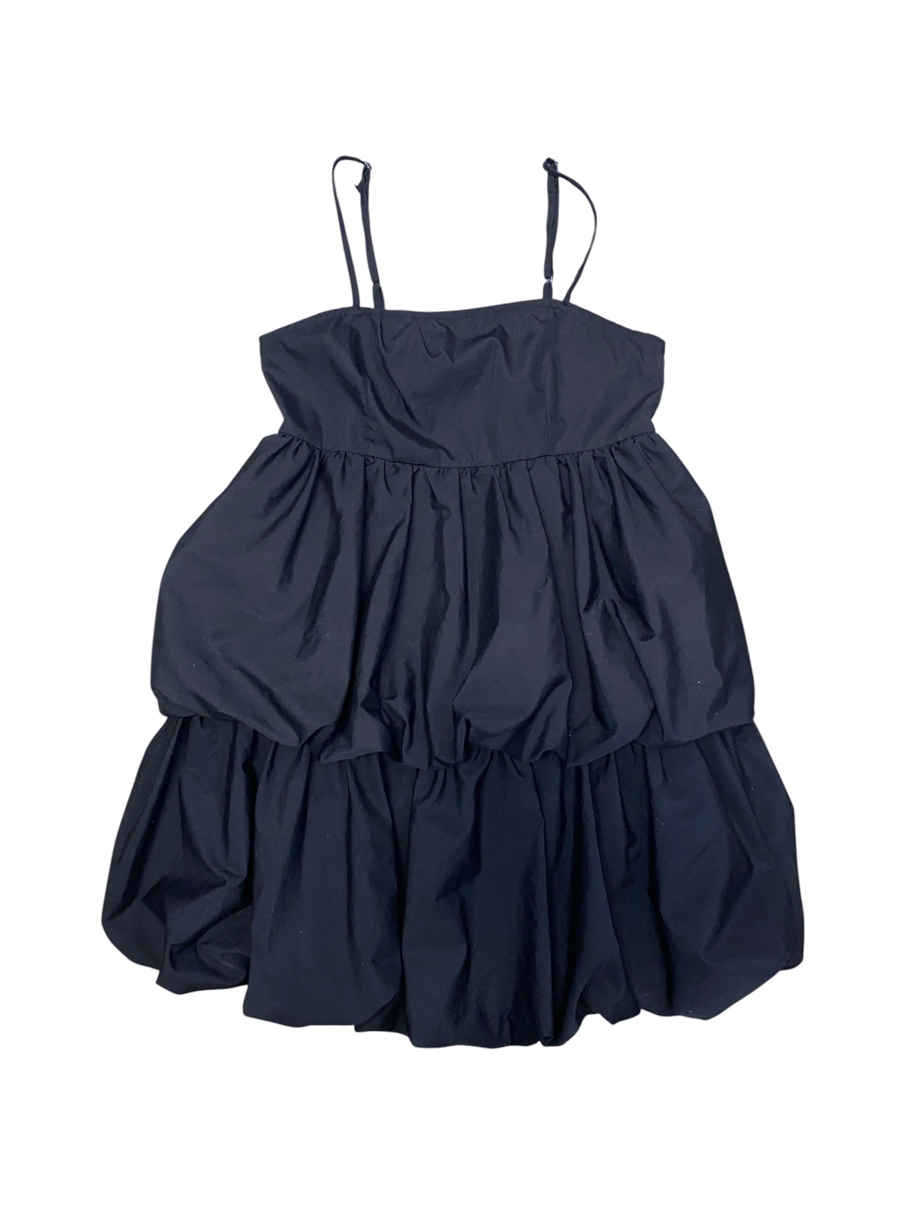 black  bubble cami mini dress, s