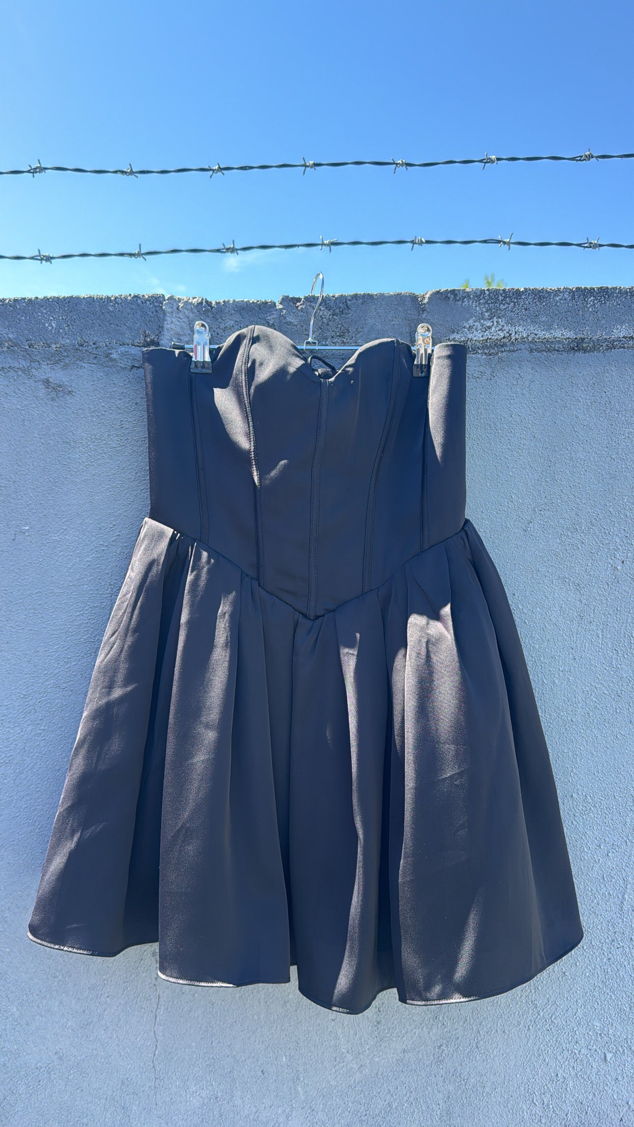 black oh polly strapless puff dress, 6