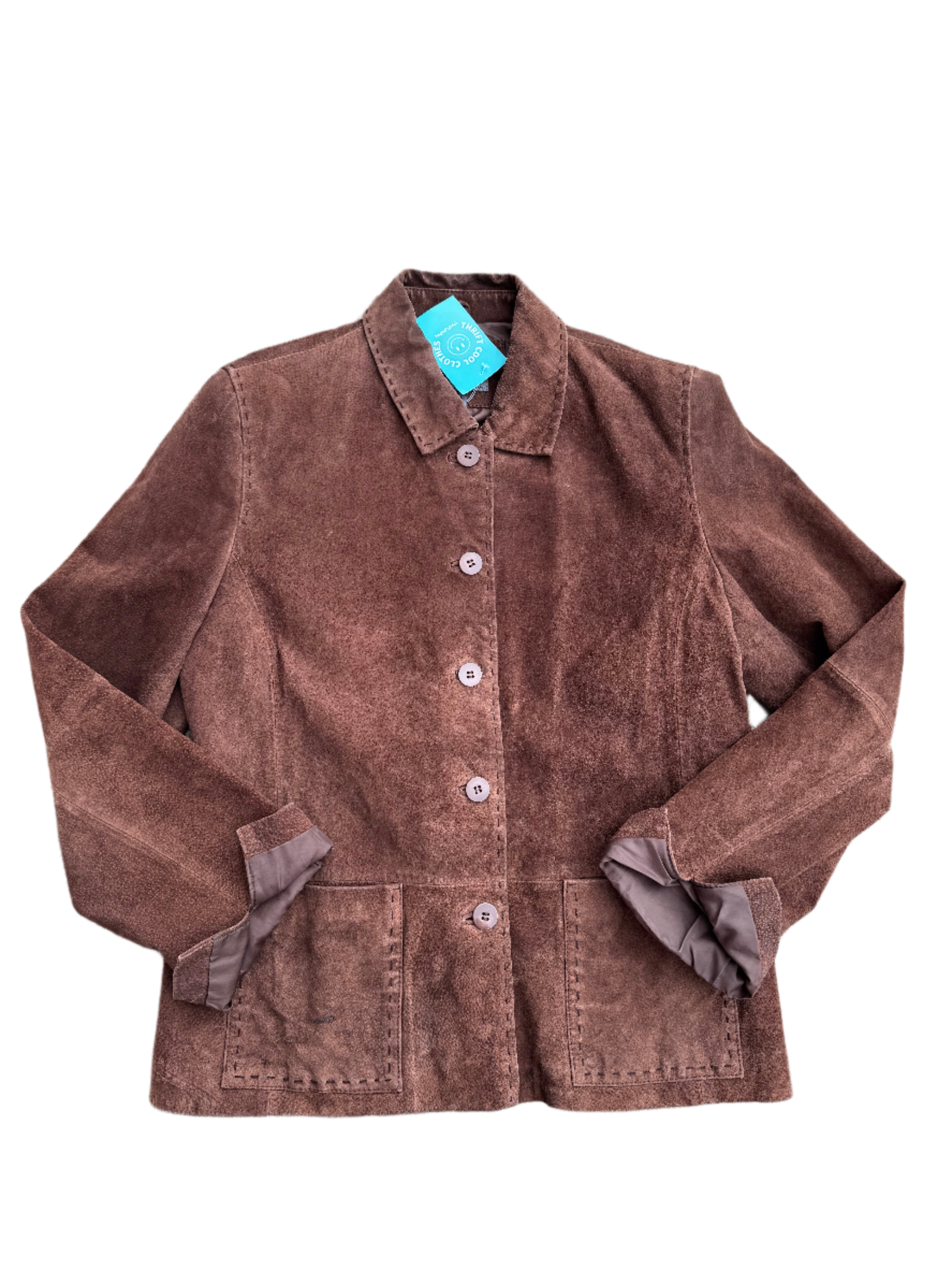 brown Bernardo Fashions Company suede jacket, L