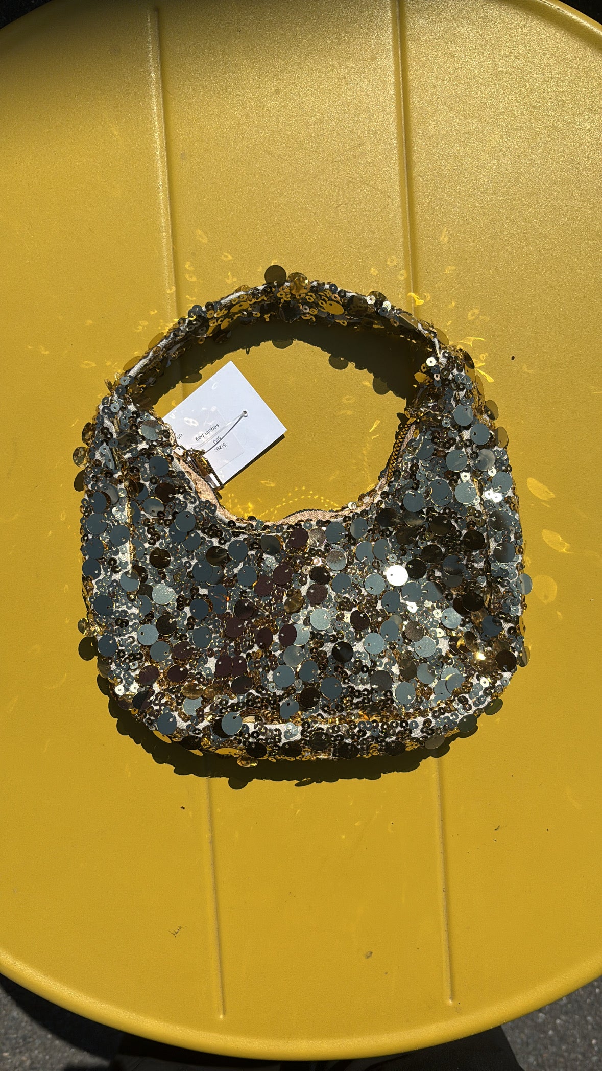gold  sequin bag