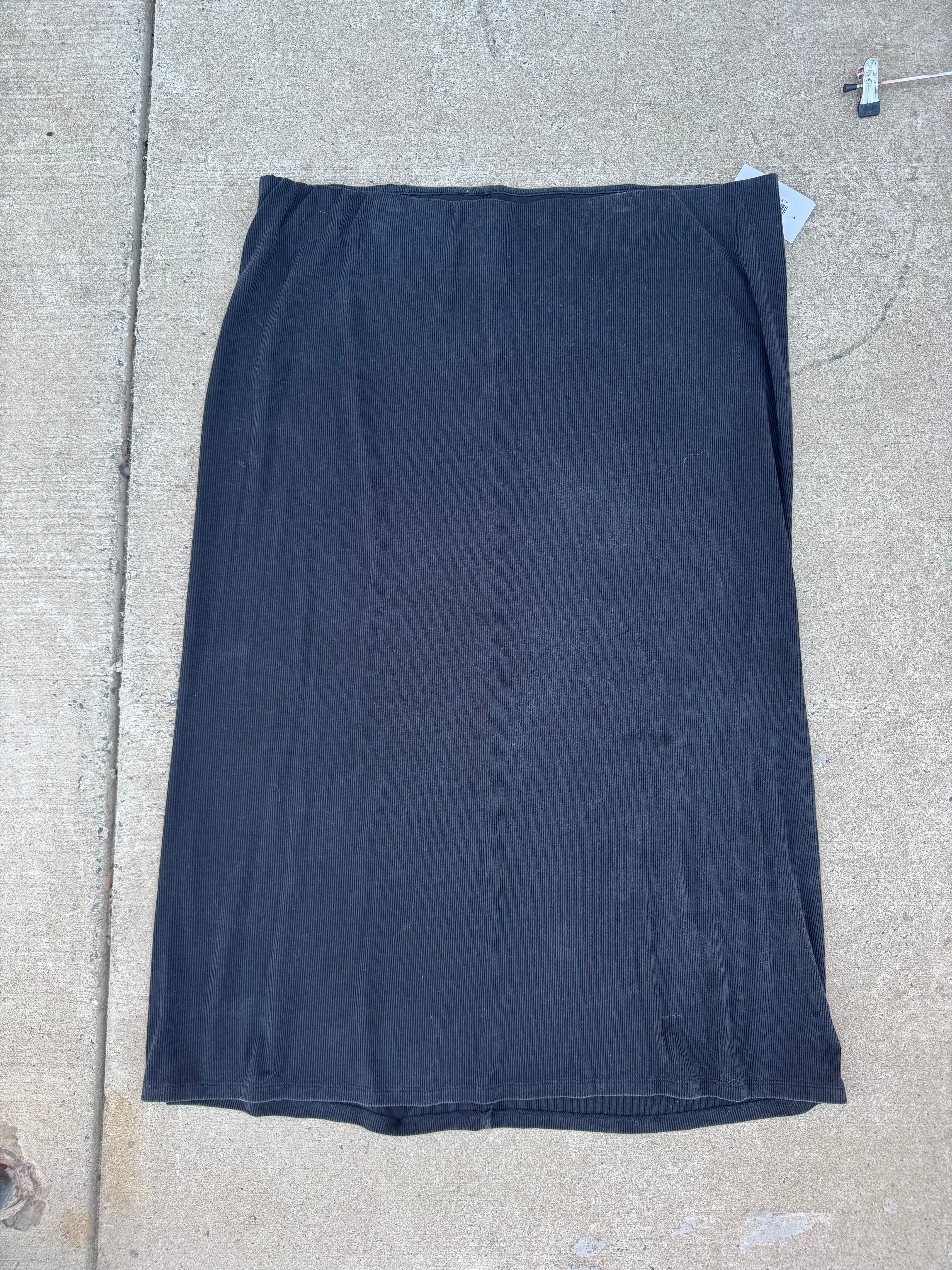 black a new day ribbed maxi skirt, 2x
