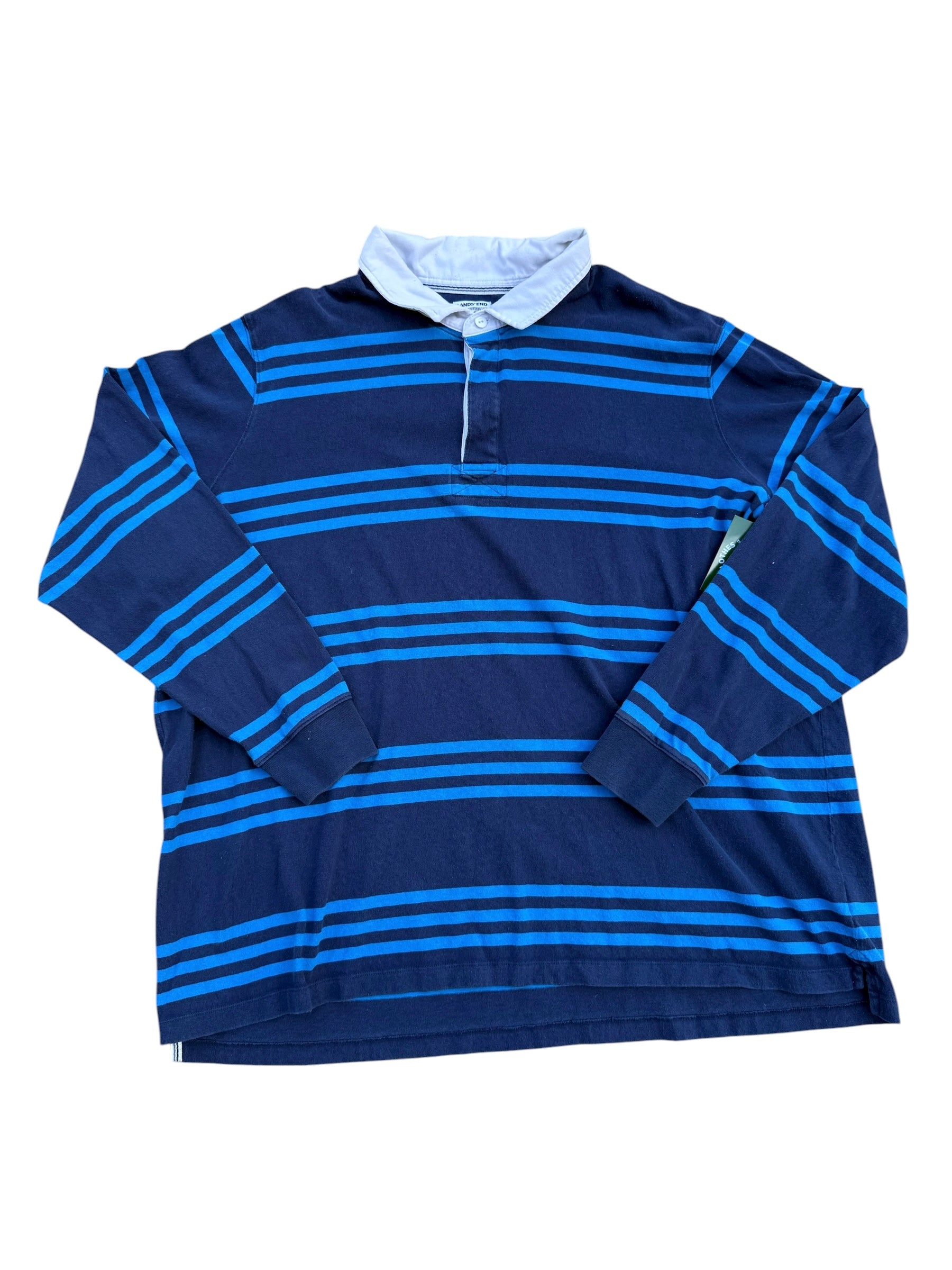 blue lands end rugby polo, 4x T