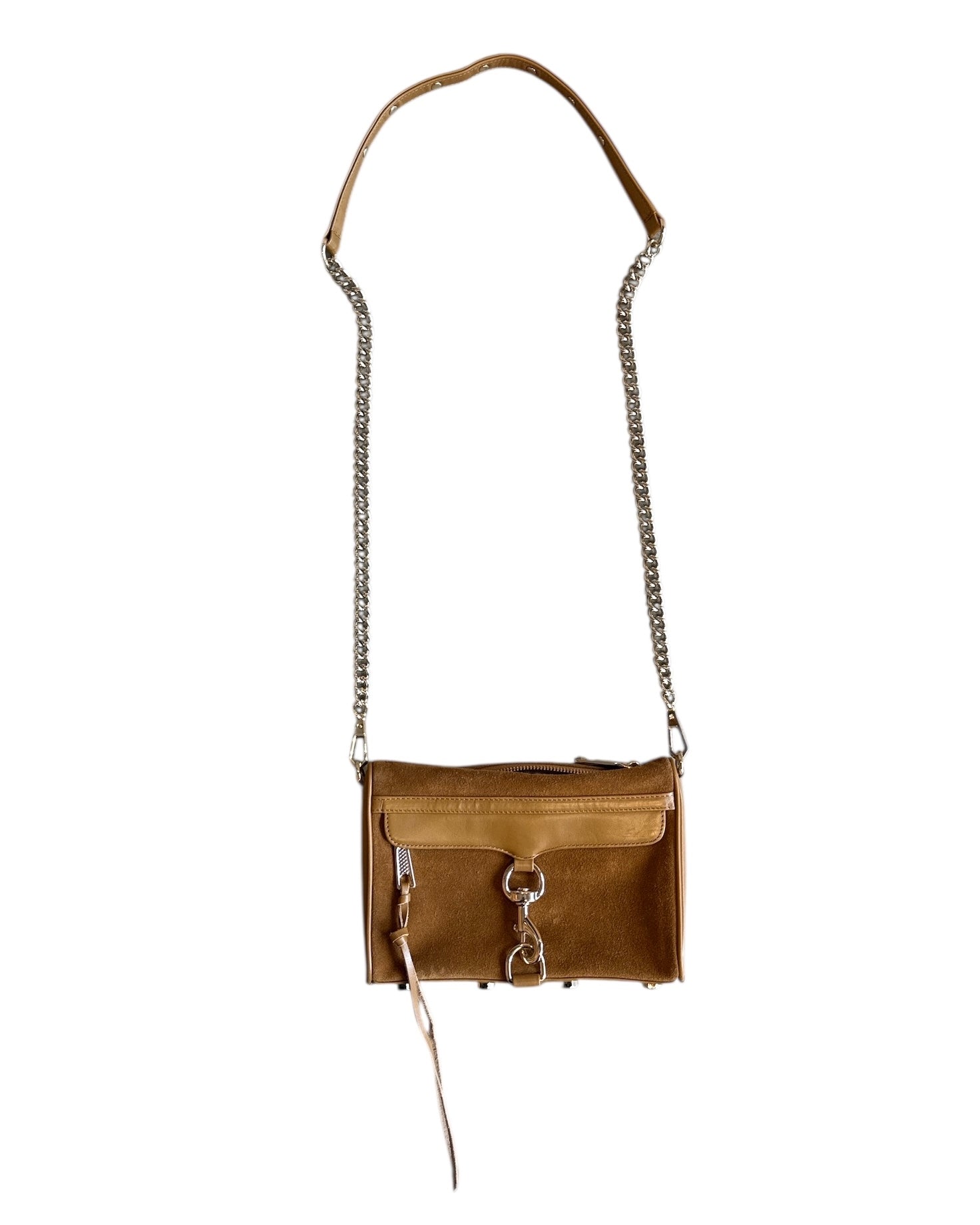 brown rebecca minkoff suede ish crossbody