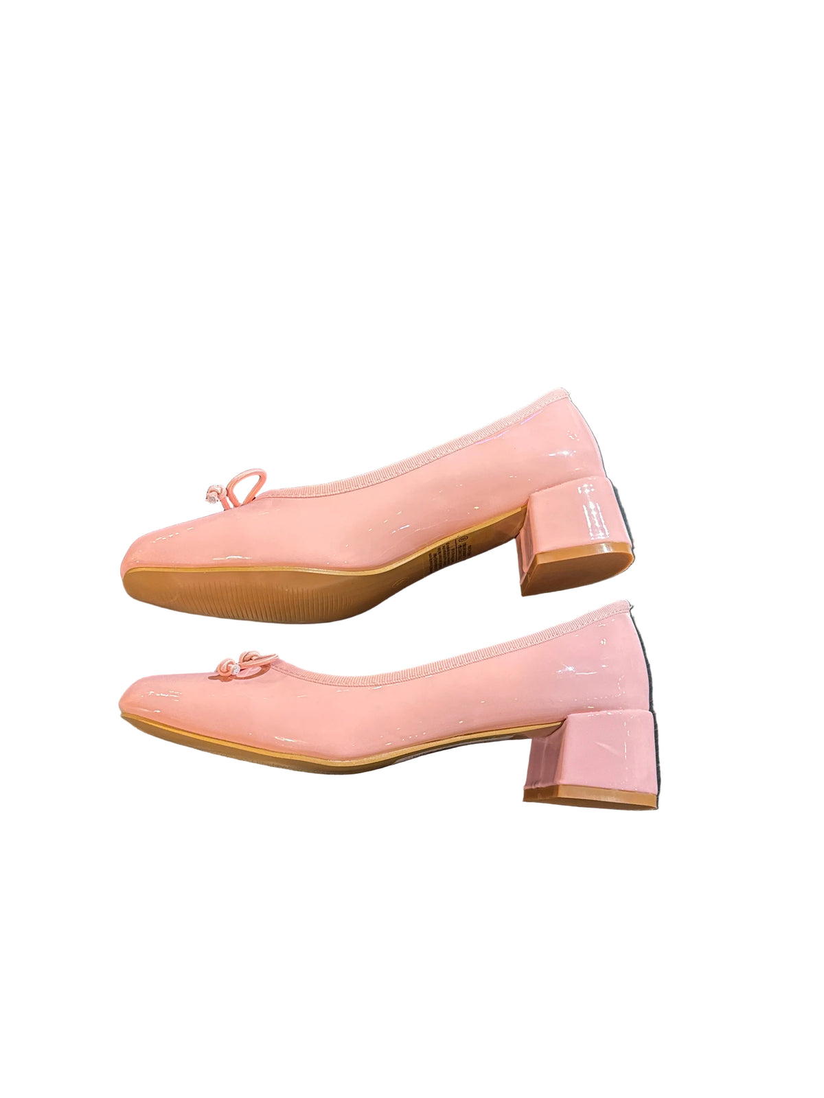 pink unilady patent heeled flats, 8