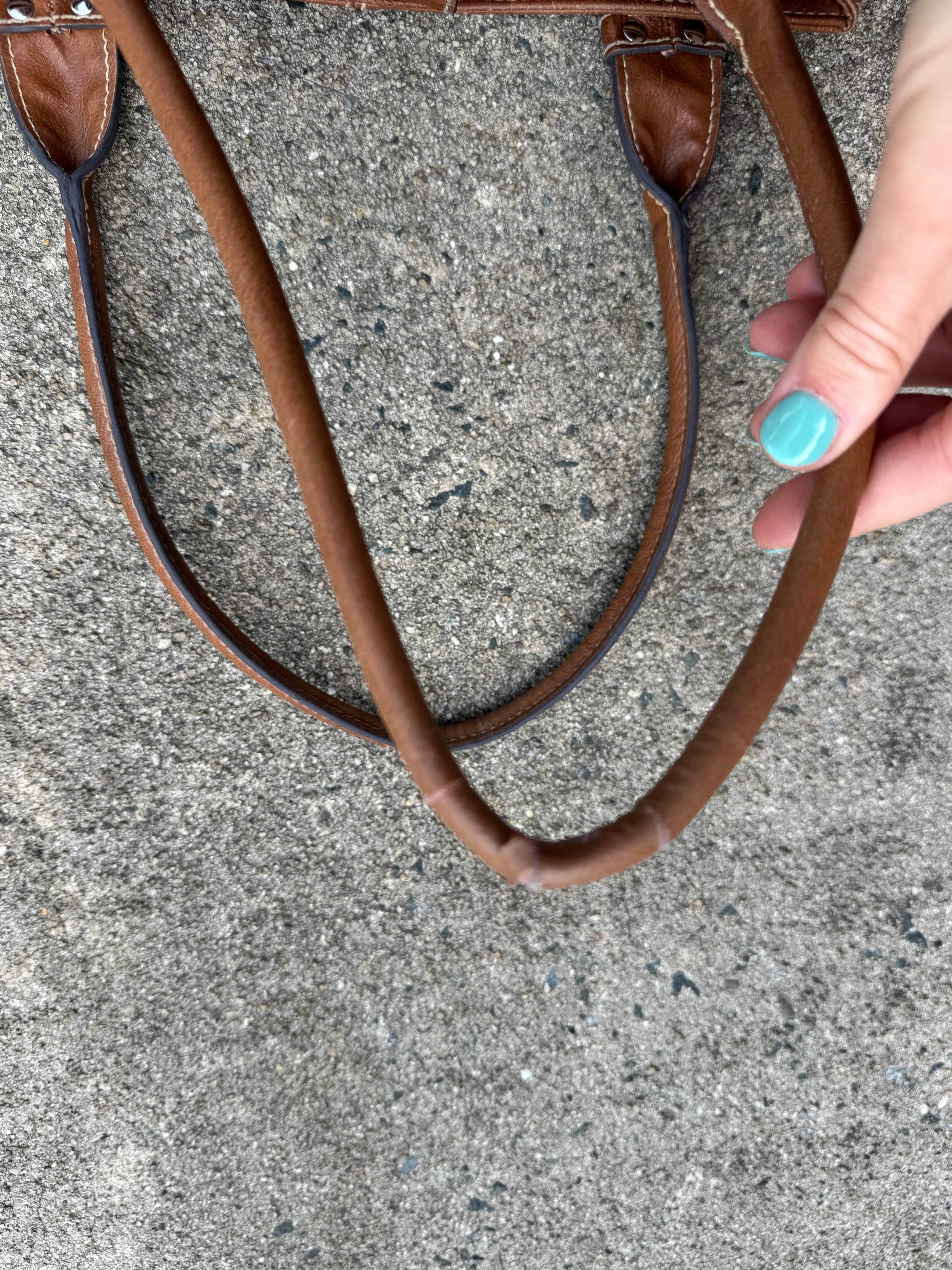brown liz claiborne leather tote
