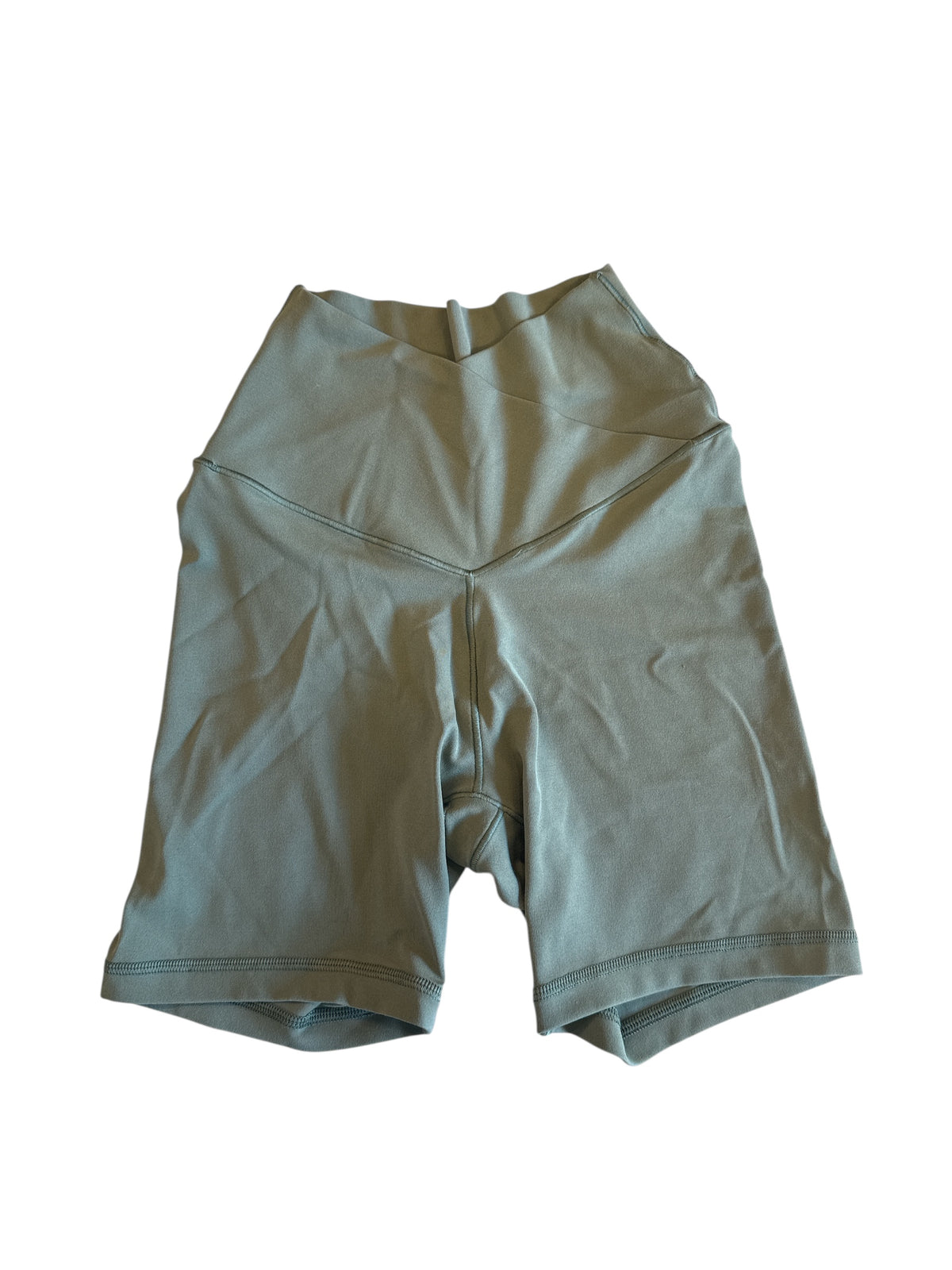army green aerie biker shorts, s