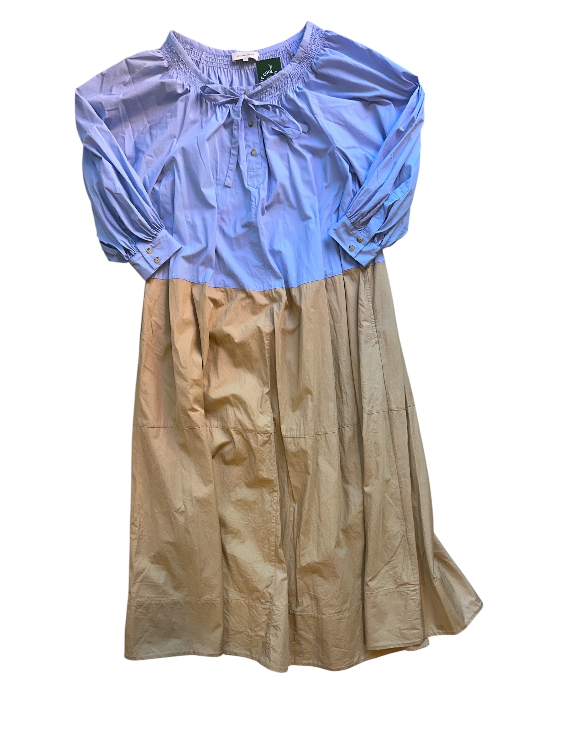Blue brown Lee mathew Two toned dress maxi, 1
