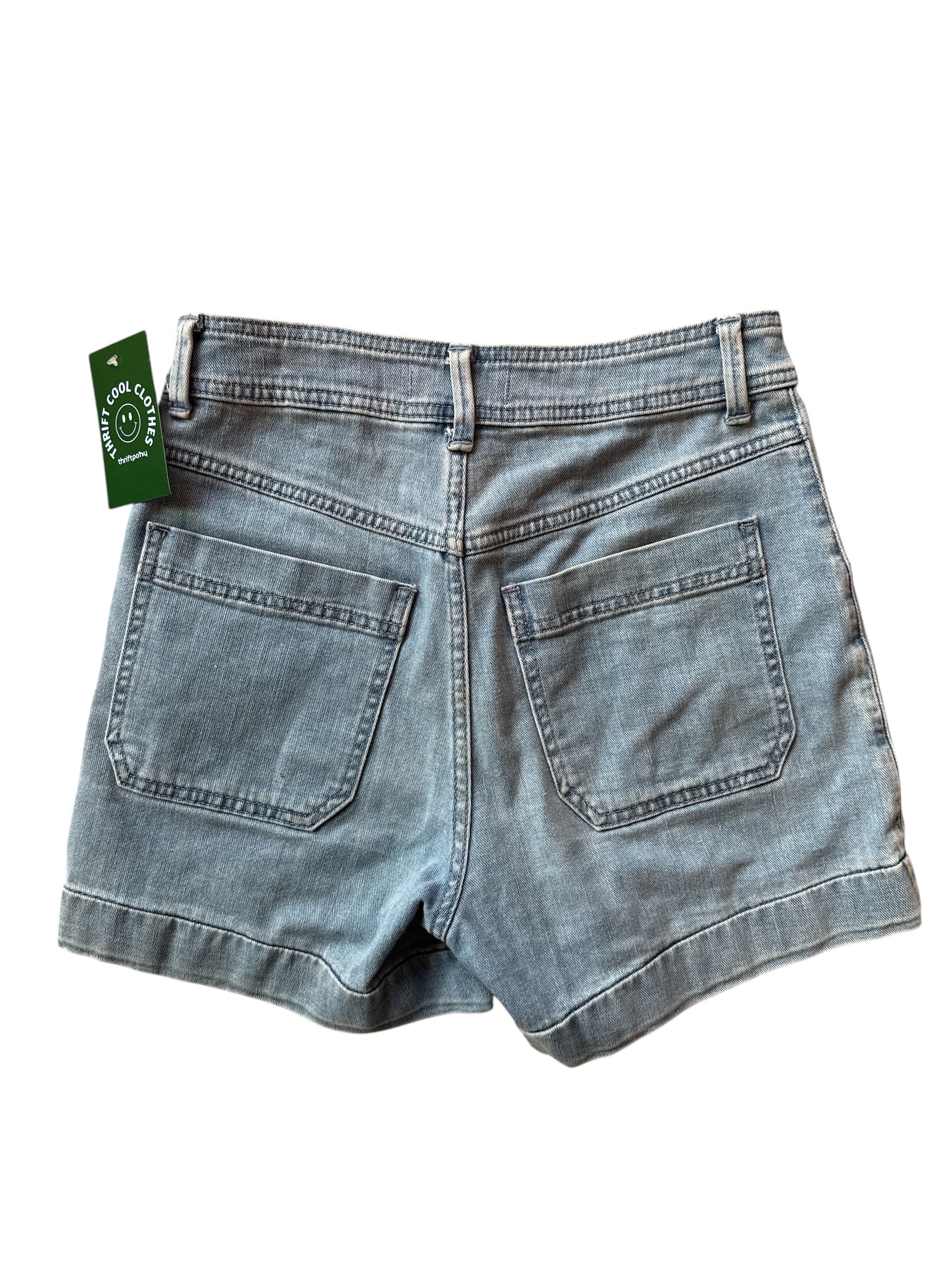 blue madewell jean shorts, 25