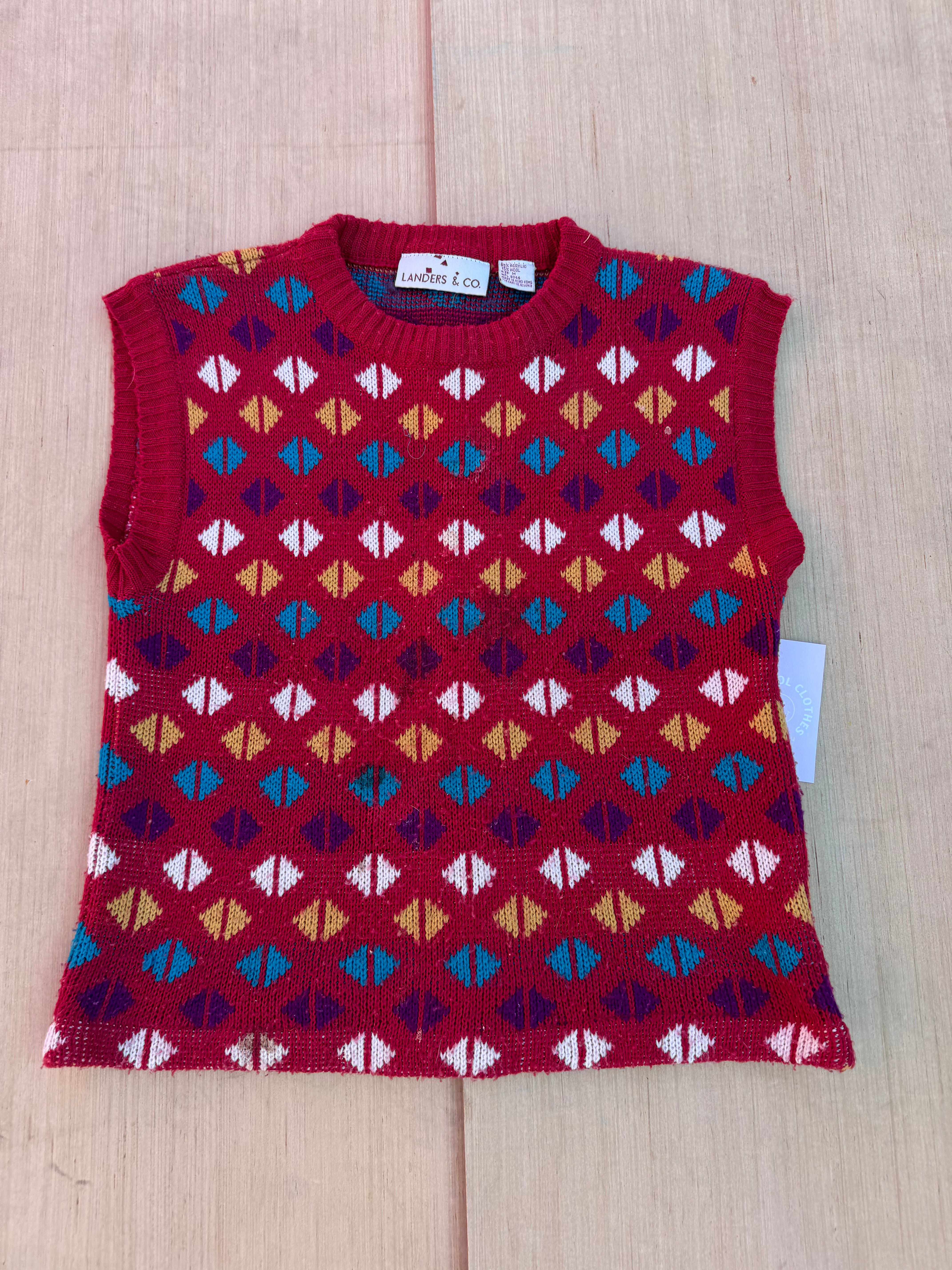 red landers& co vtg swetaer top, m