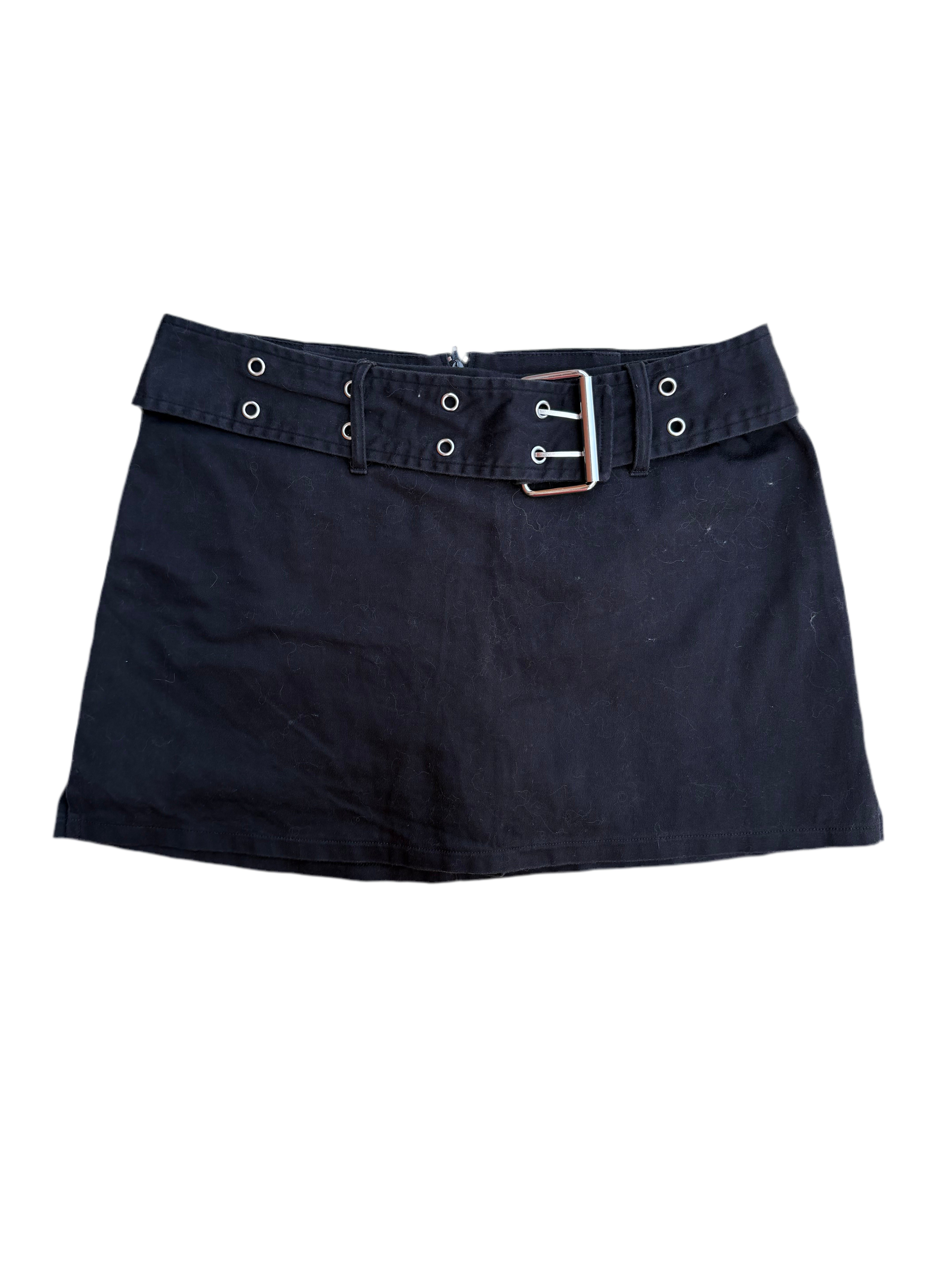 black tracy evans grommet belt skirt, 7