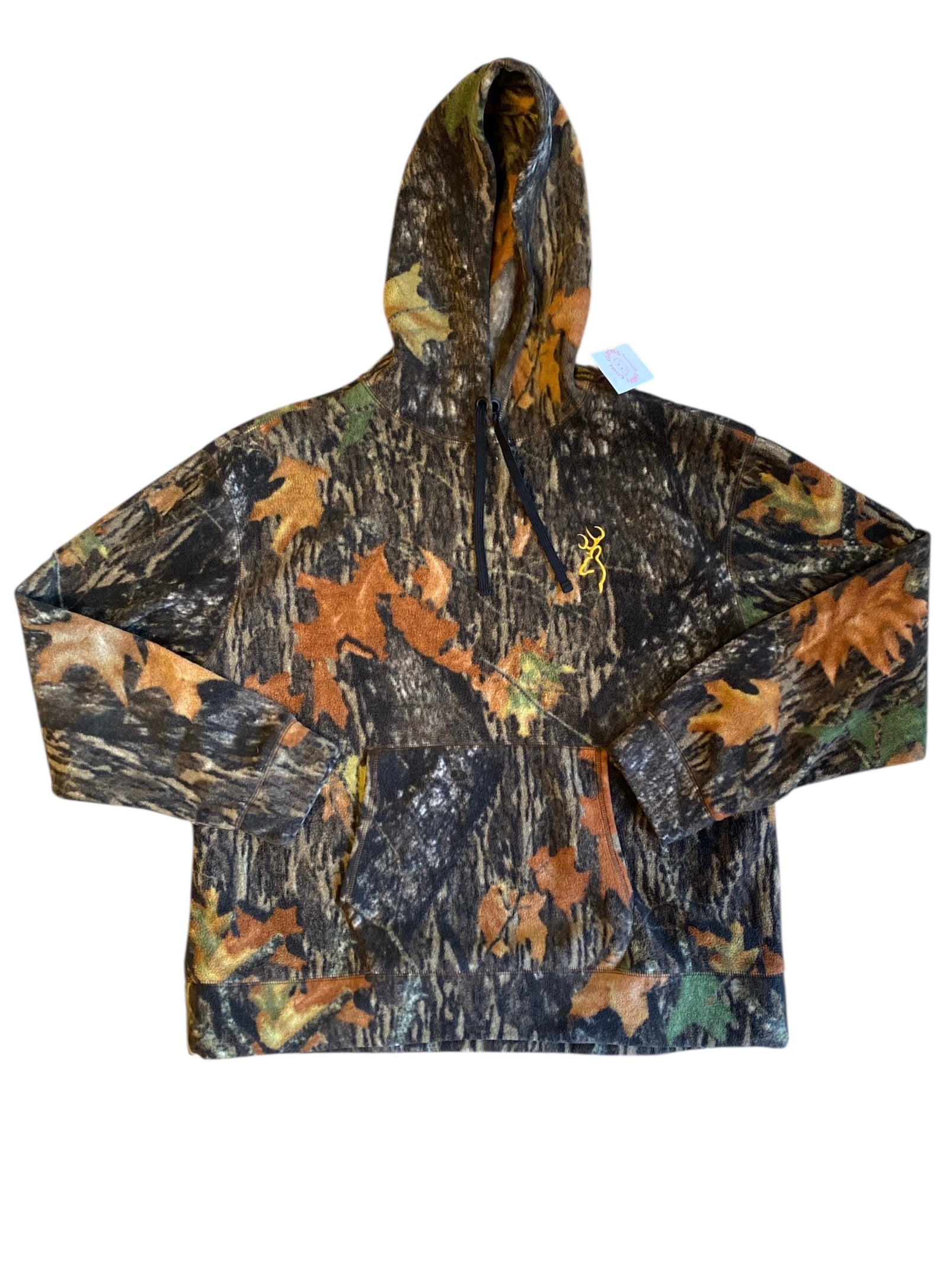 green browning camo fleece hoodie, xl