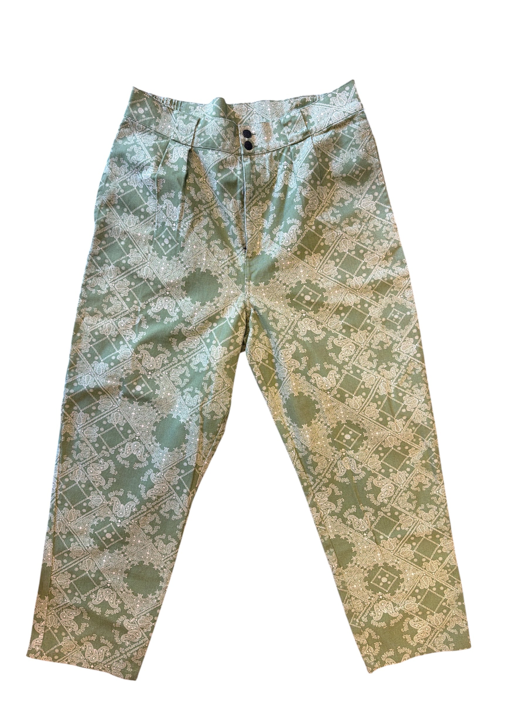 green white lucy & yak NWT bandana barrel jeans, 38