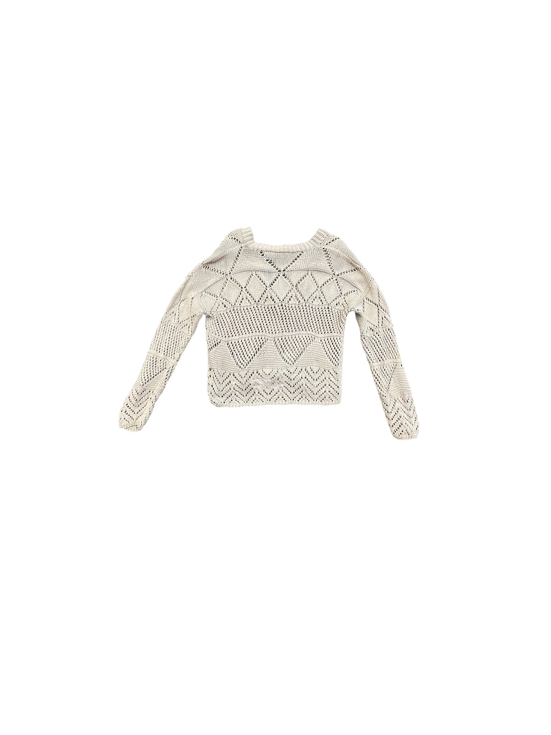 tan cream ascente tan crochet knit, s