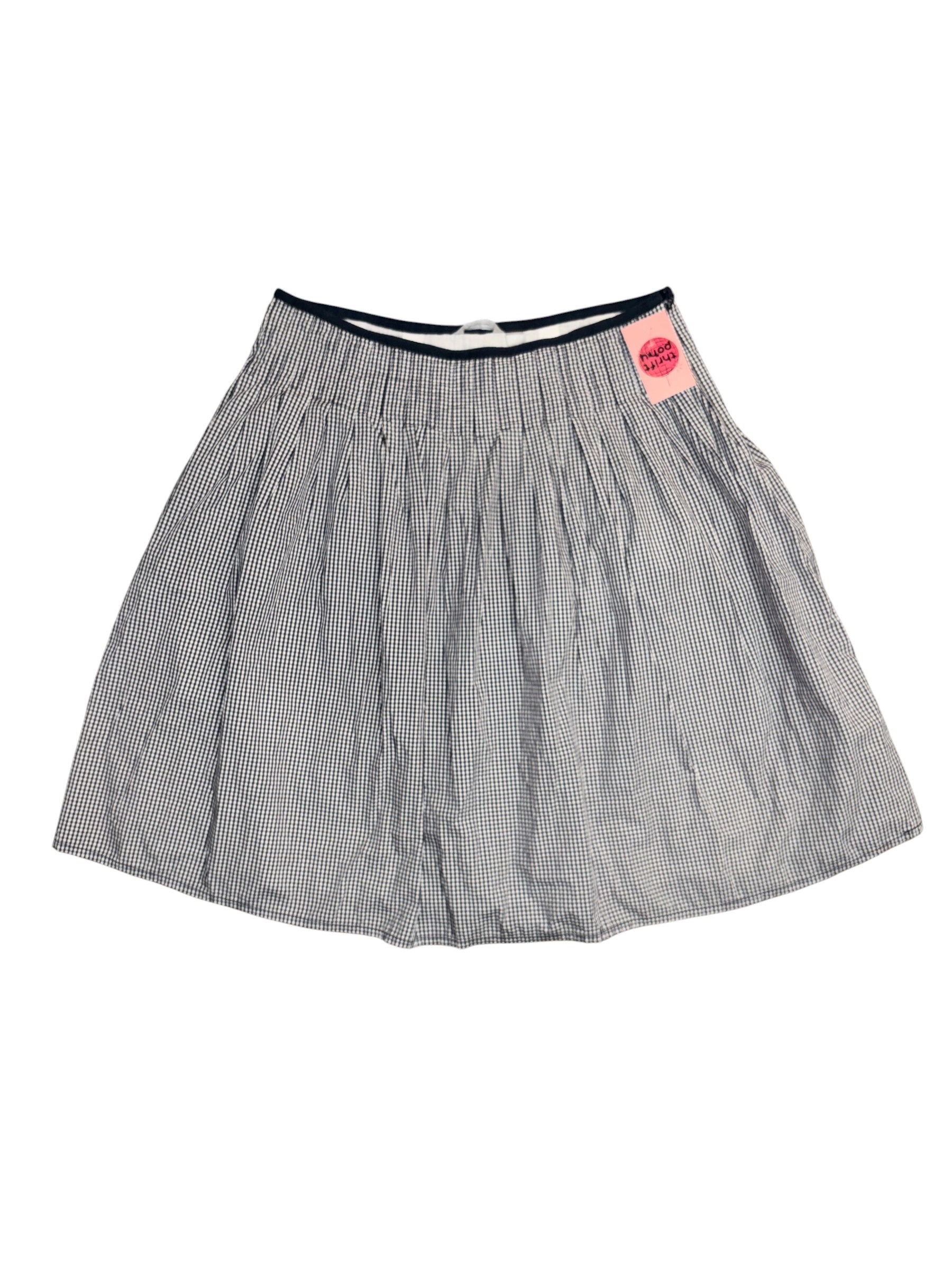 navy white liz claiborne gingham midi skirt, 14