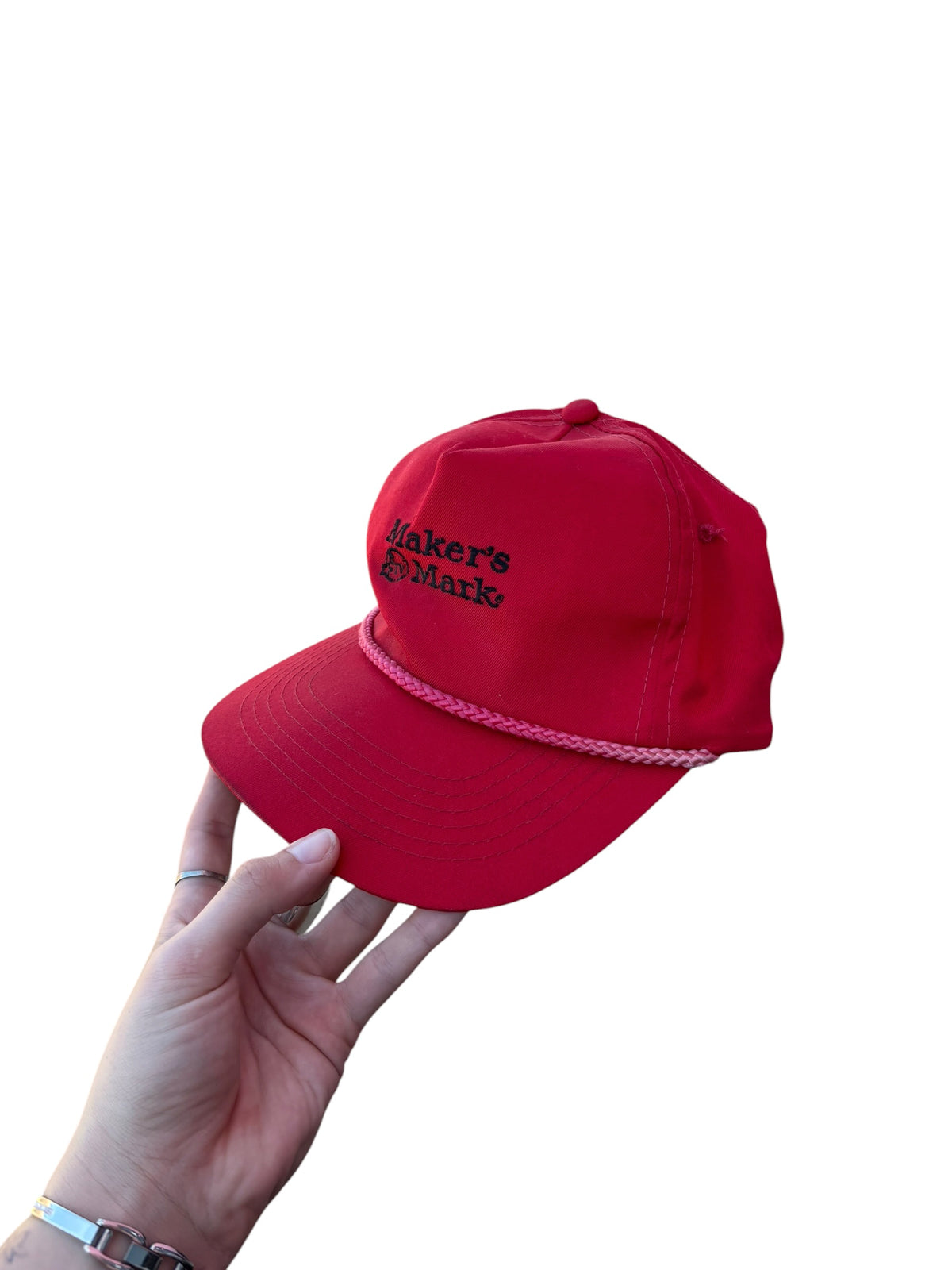 red younger makers mark hat