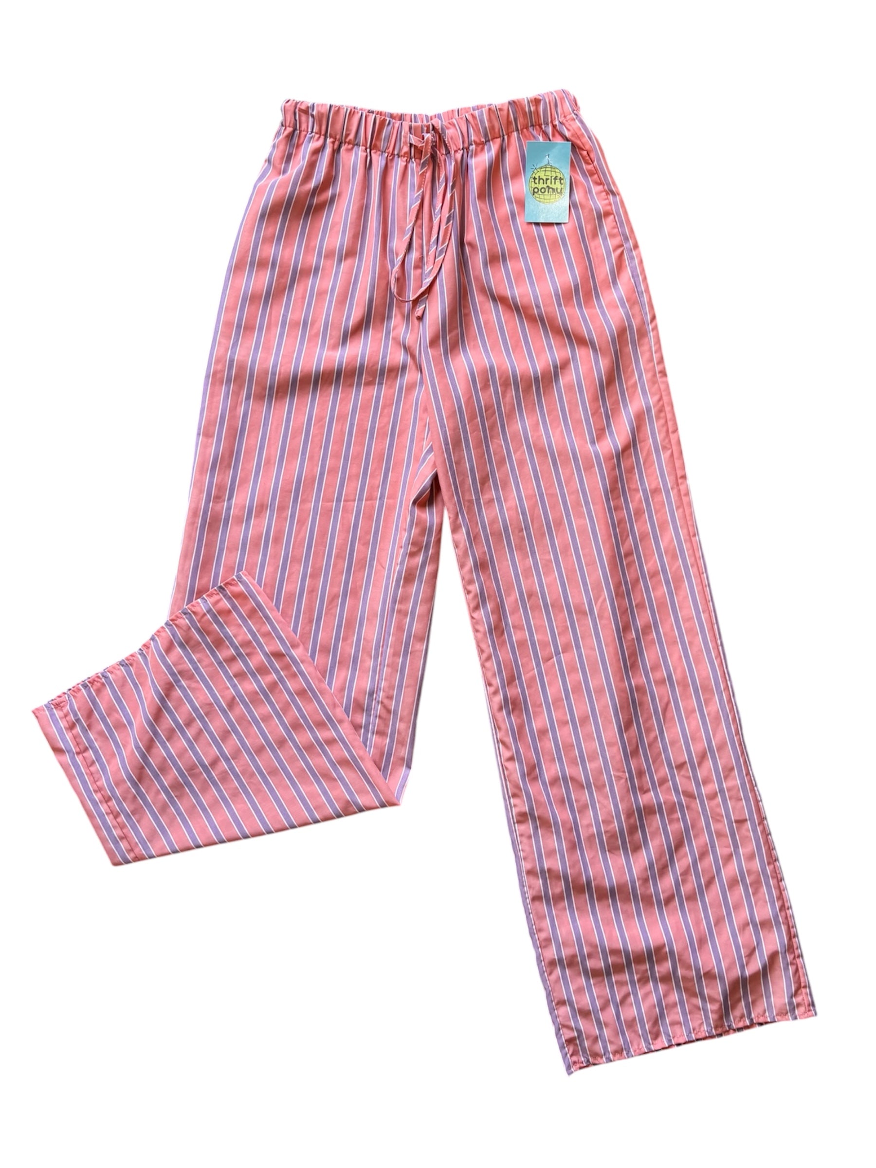 orange purple love + harmony striped pj pants, L