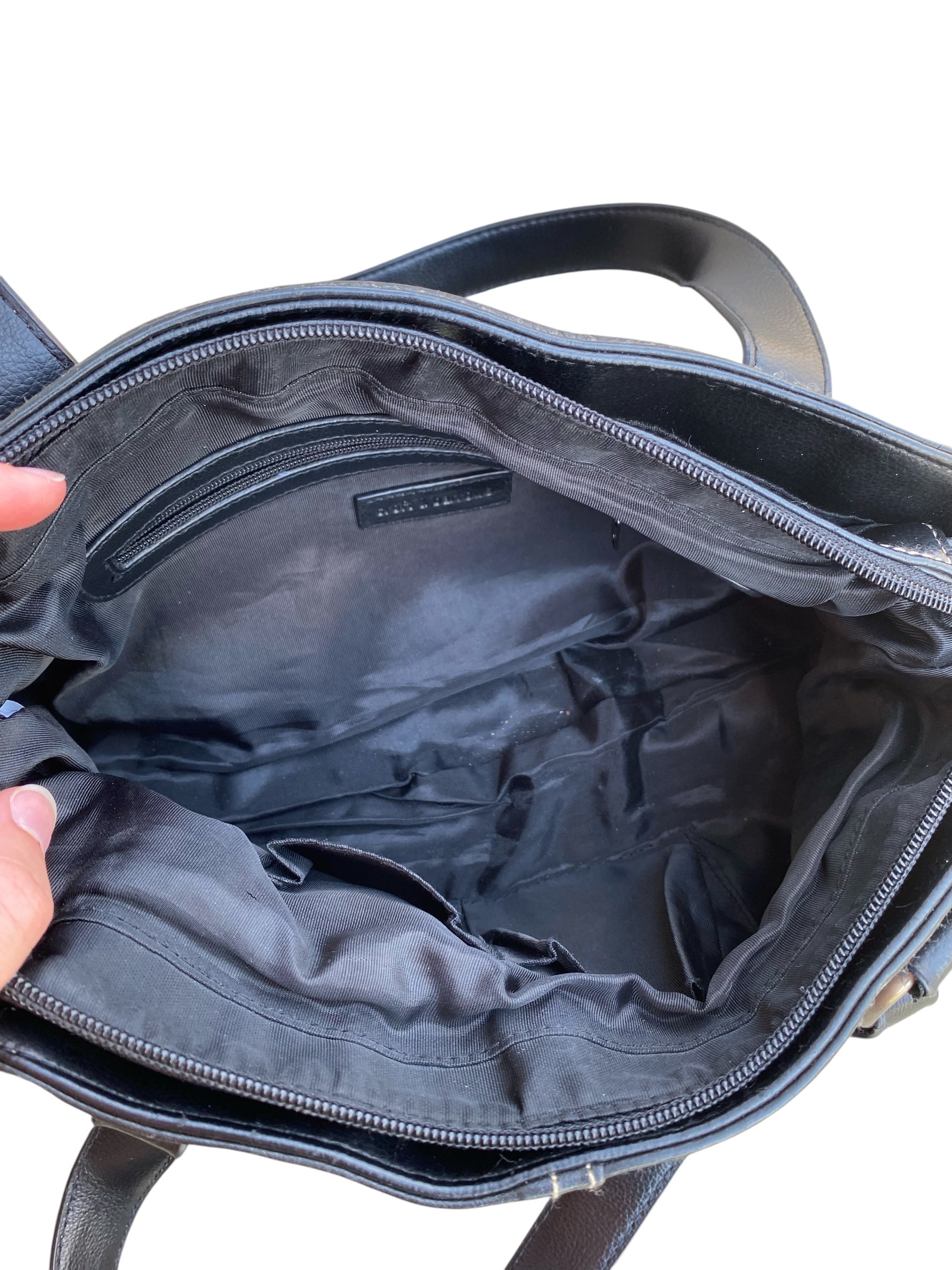 black croft & barrow leather handbag