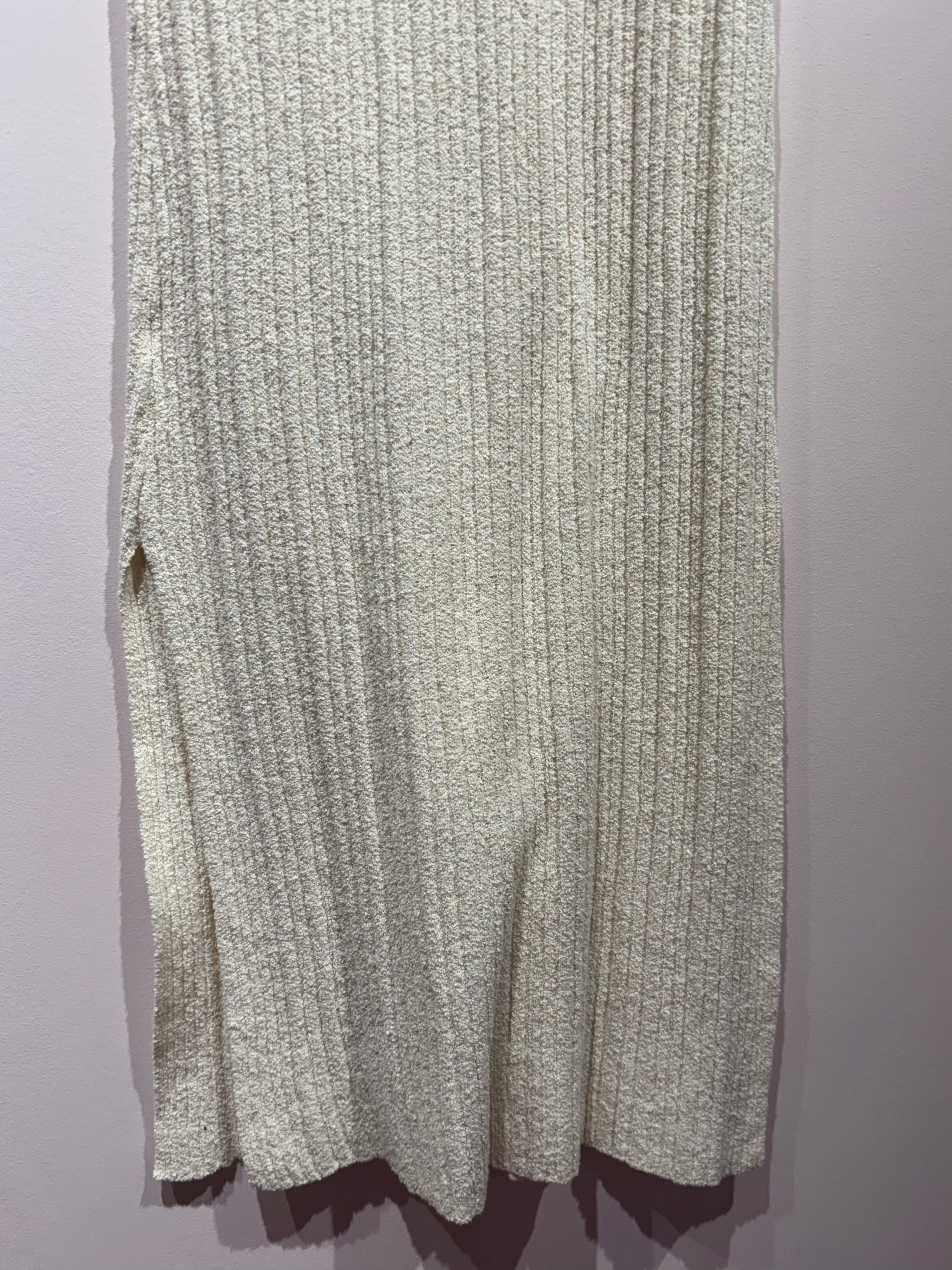 cream by together terrycloth collared button maxi, m