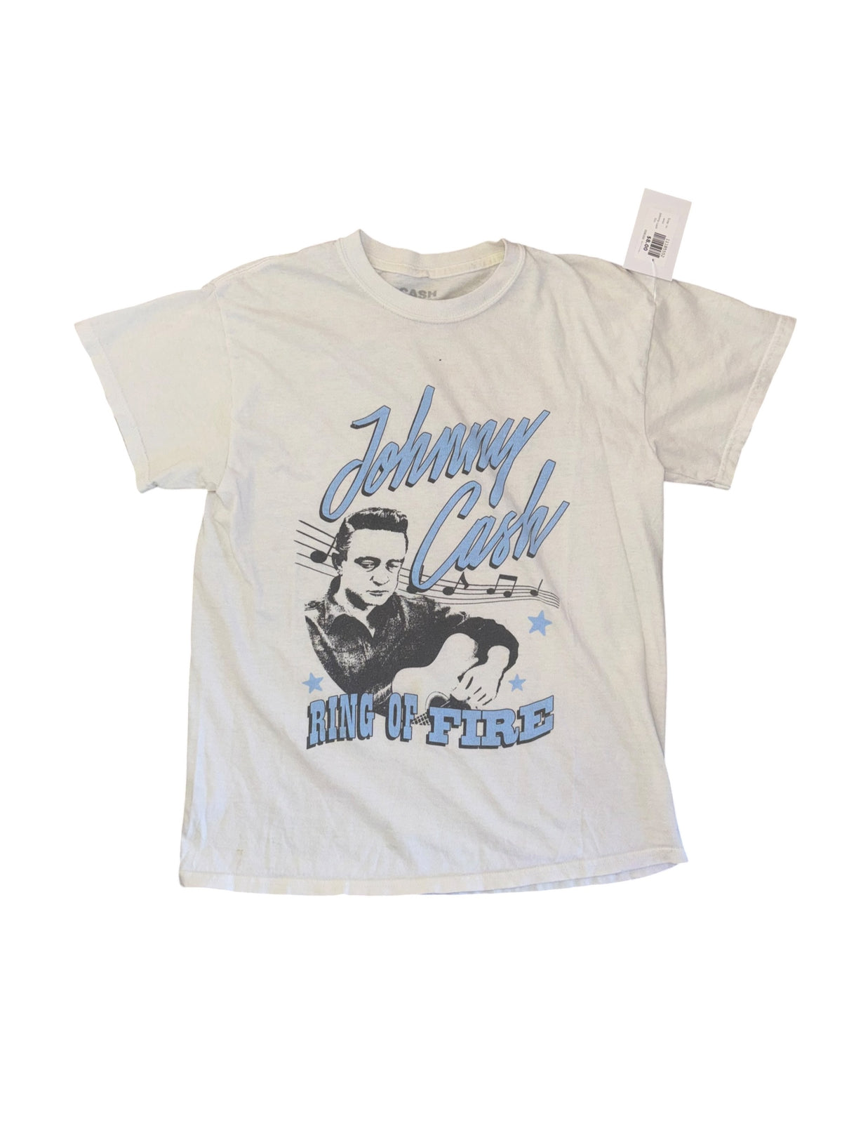 white  johnny cash tee, m