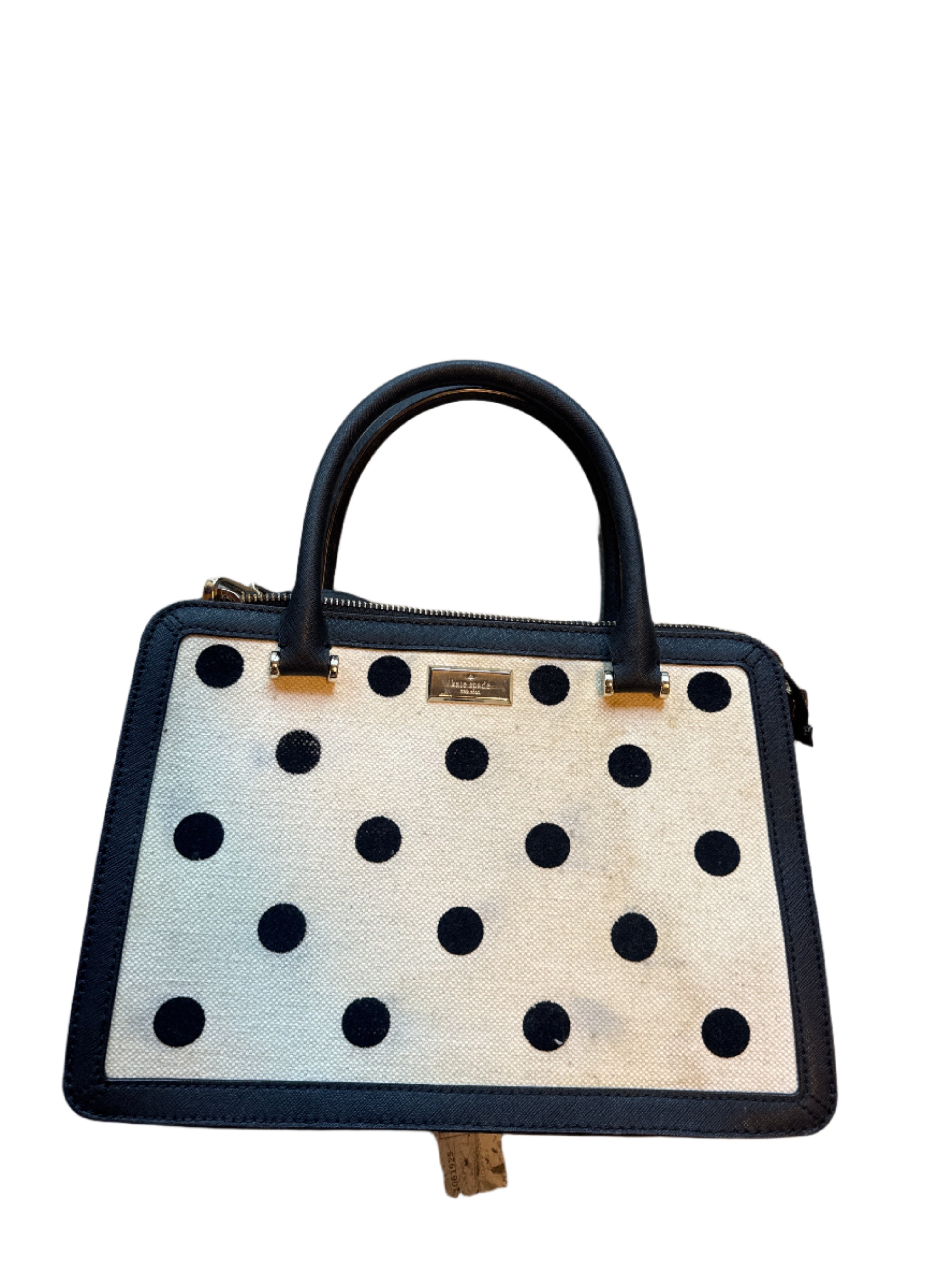 black beige kate spade polka dot handbag crossbody