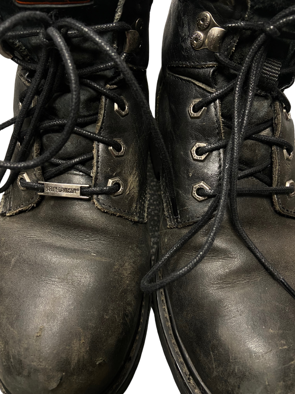 Black Harley davidson Steel toed boots, 10
