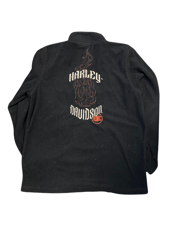 Black Harley Davidson Fleece half zip, L