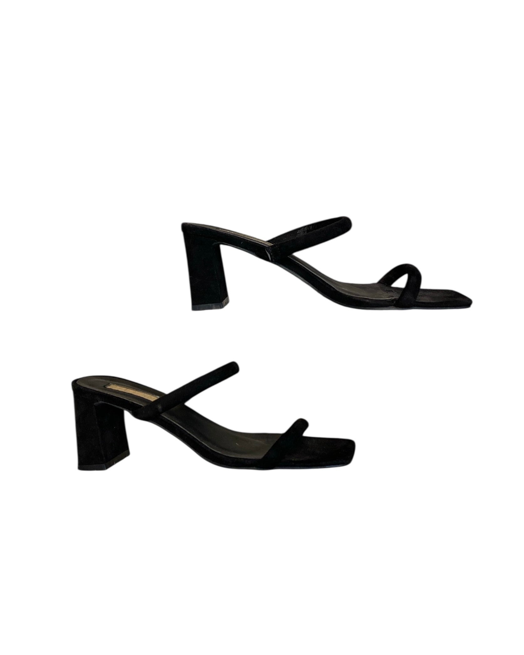 black billini strap block heels