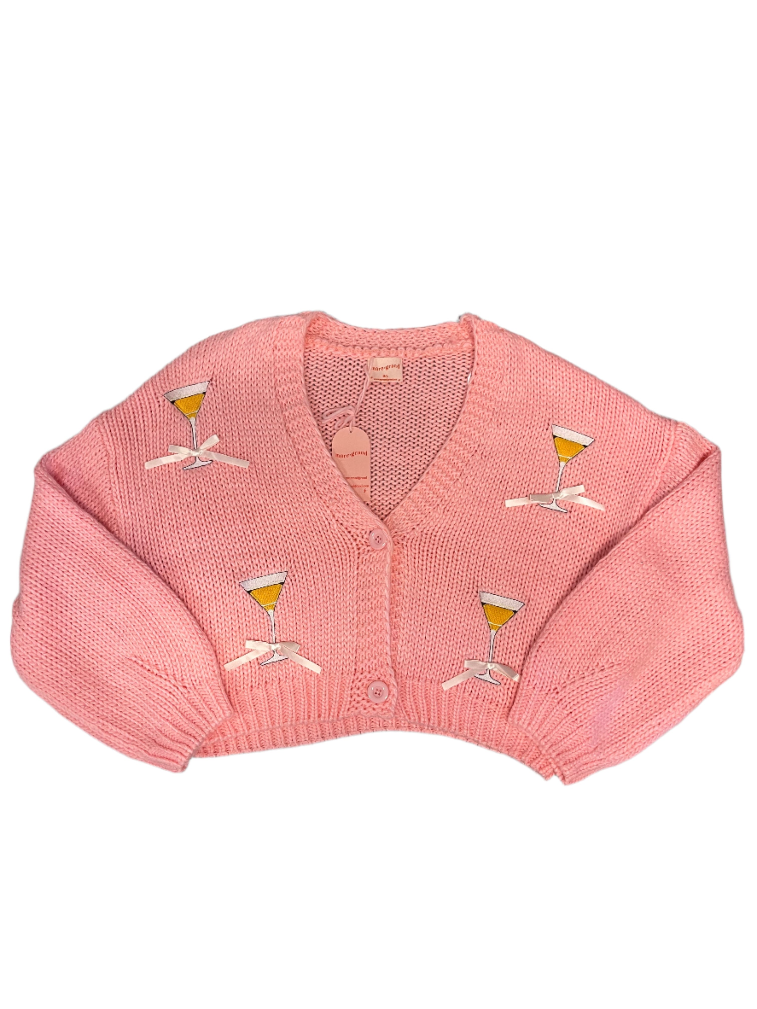 pink mure-grand tini time cardigan!, m/l