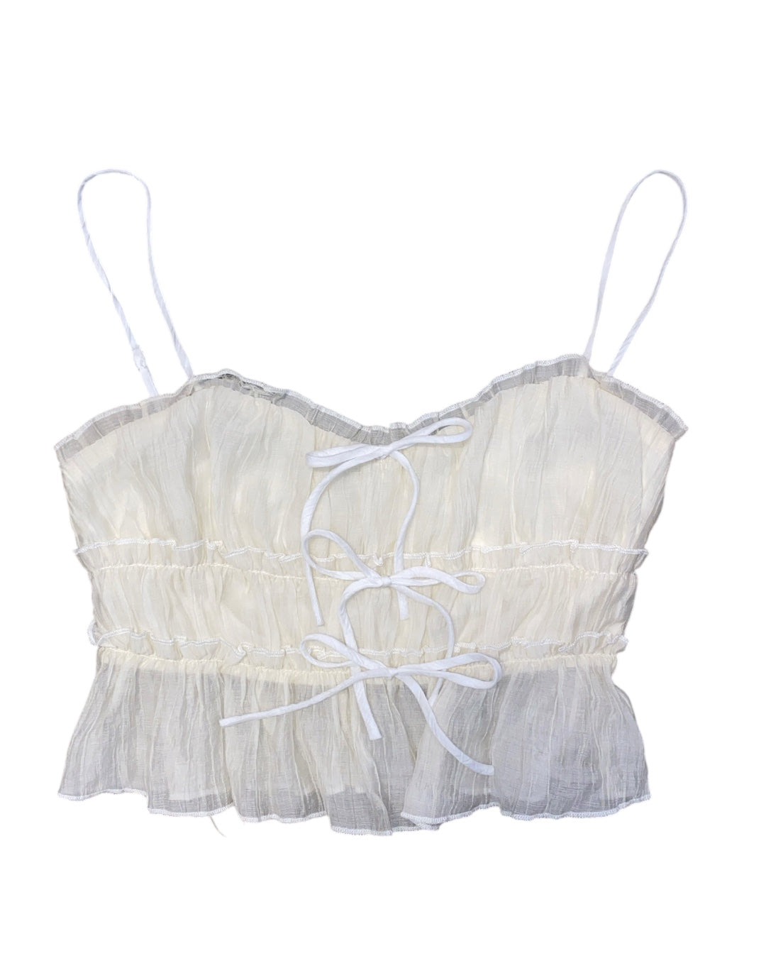 white 12th tribe flowy cutie tank, s