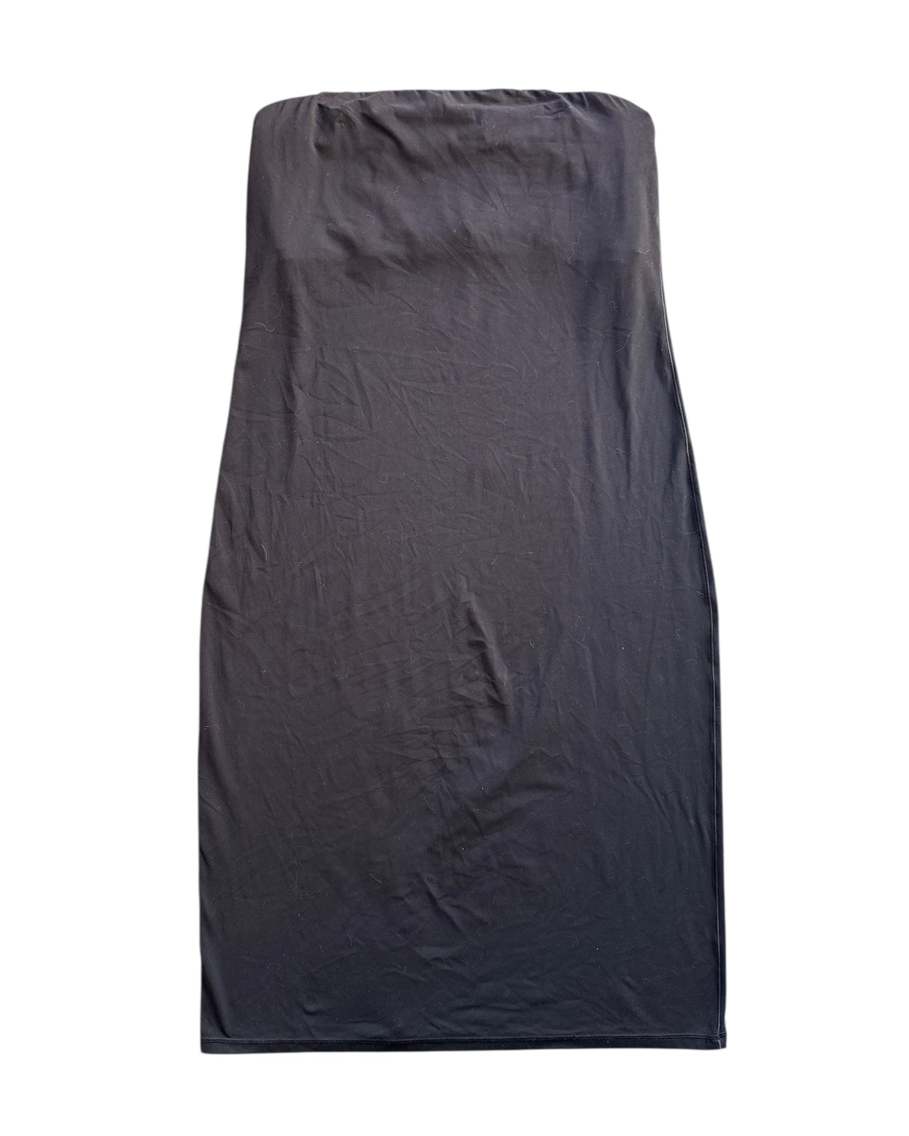 black aerie slinky strapless dress, xxl