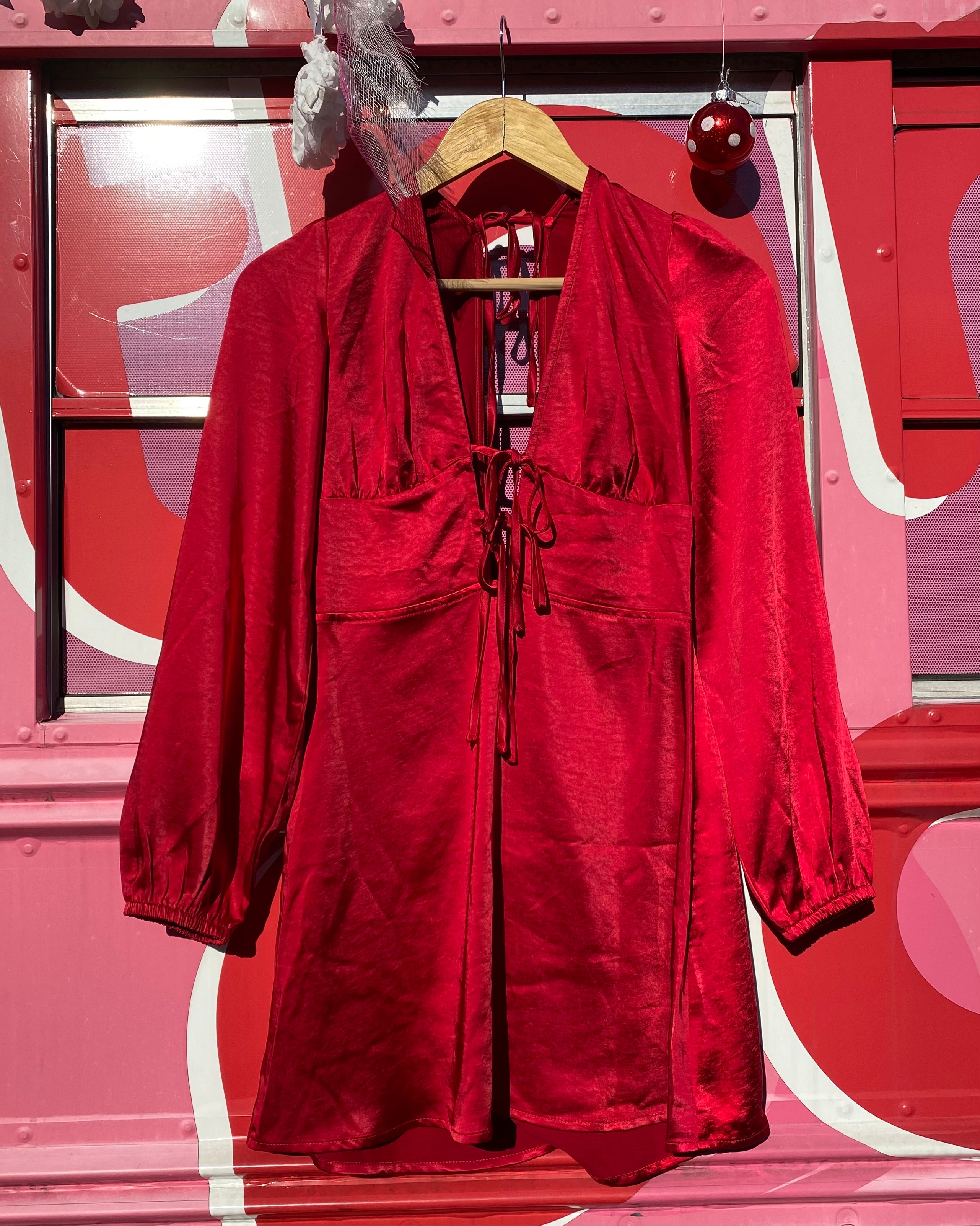 red princess polly bustier ls mini dress, 4