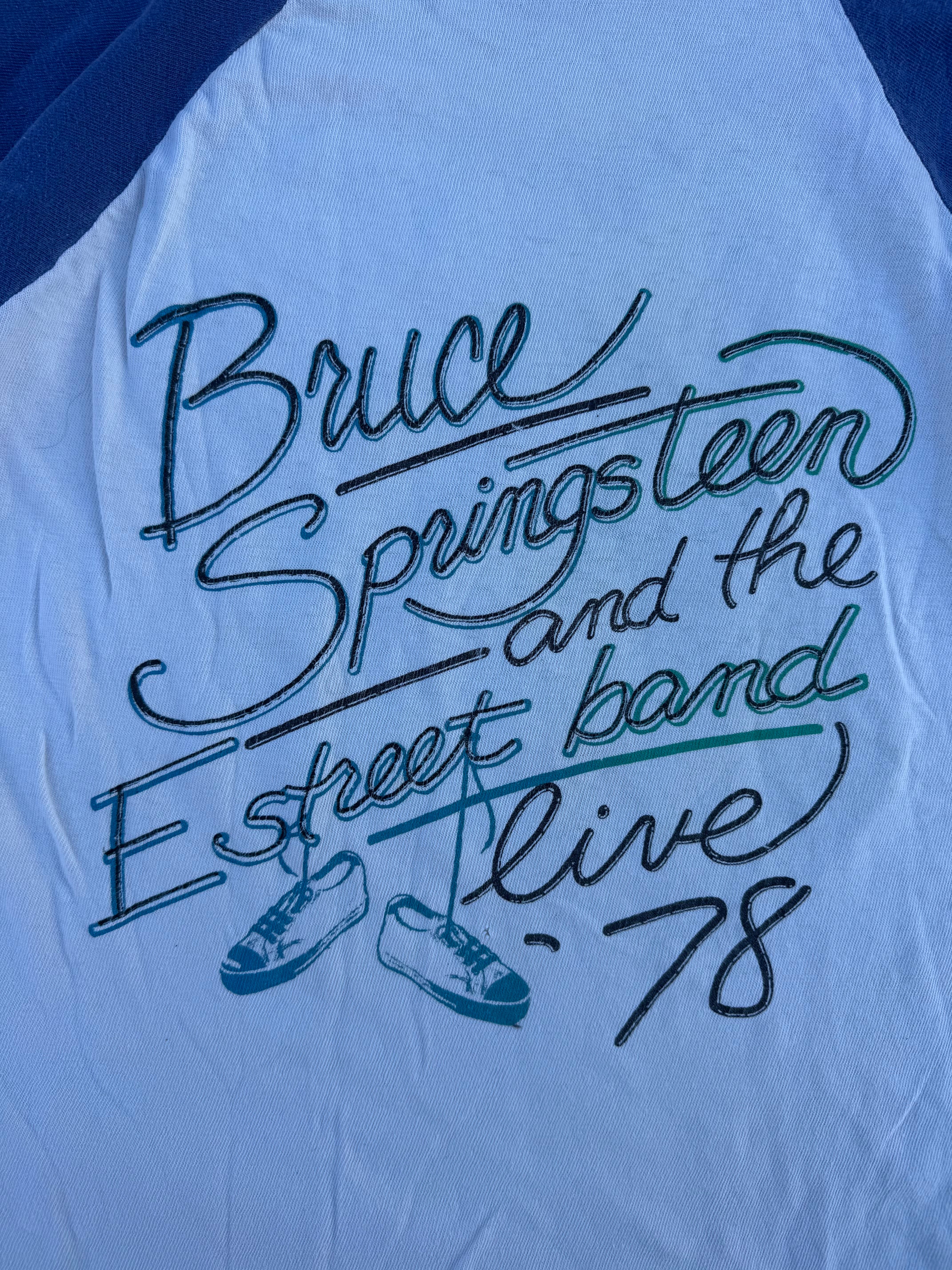 blue white  1978 bruce springsteen e street band tee, m