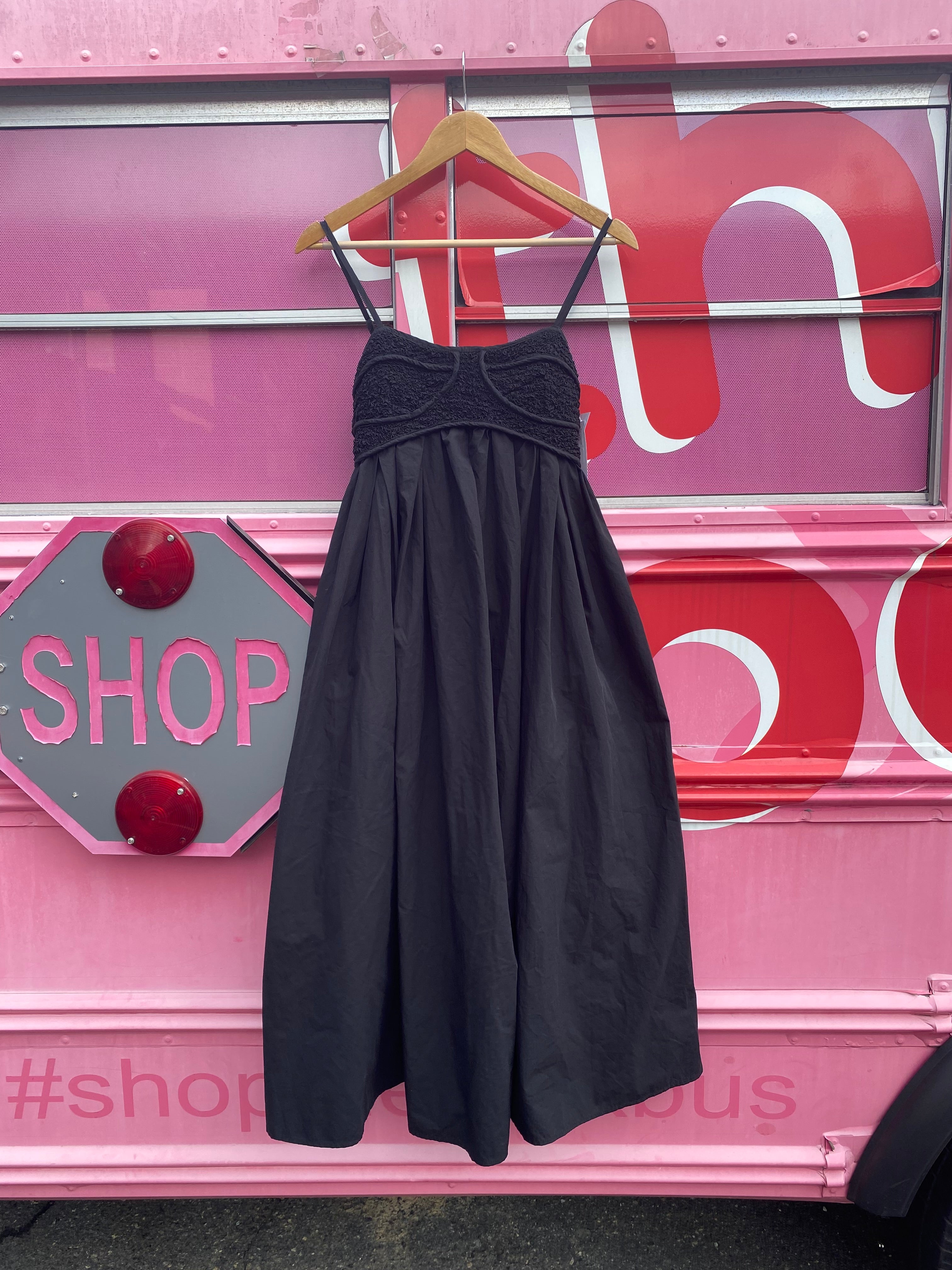 black Vestique Crochet top maxi dress, S