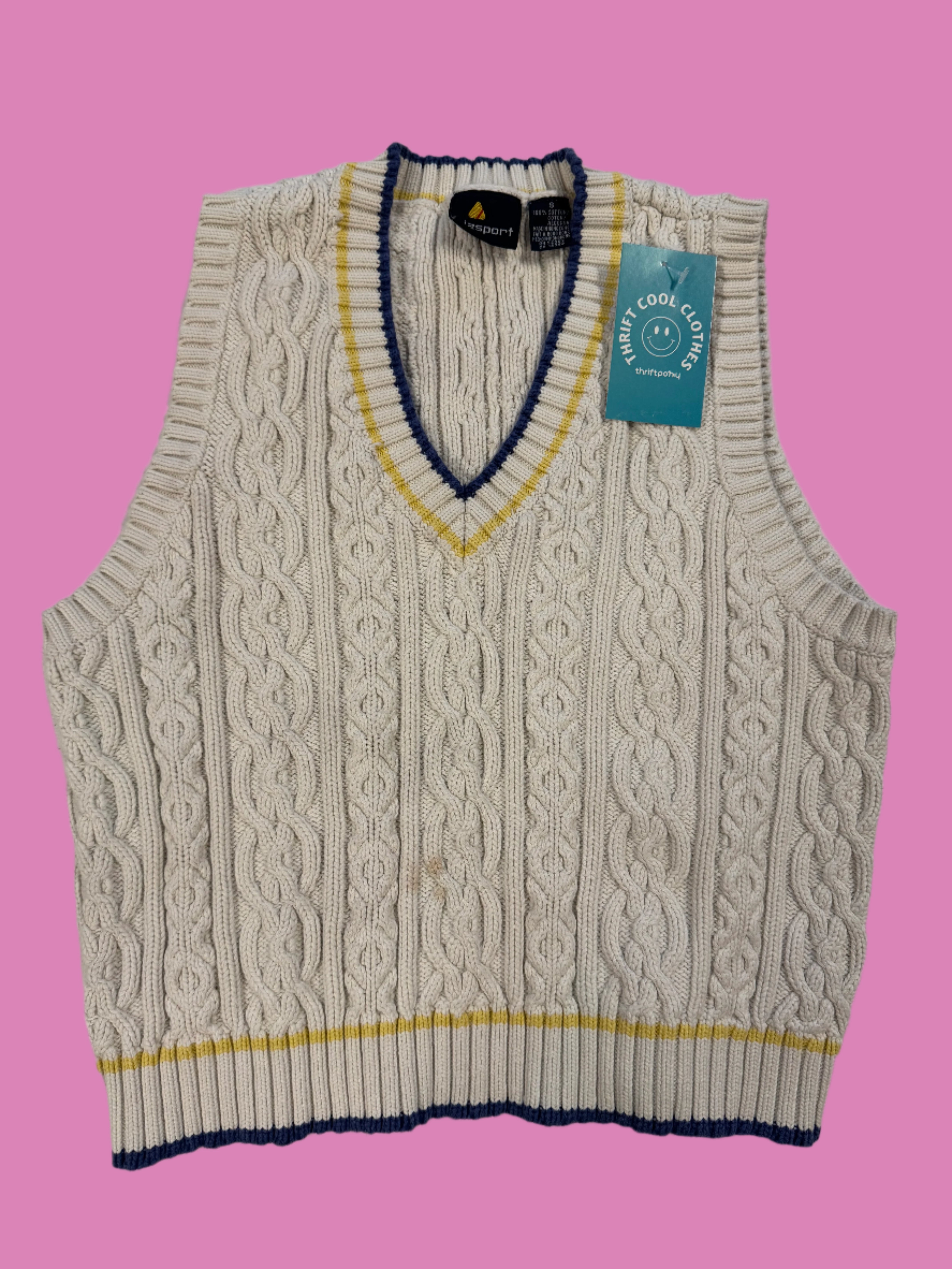 White blue Lizsport Sweater vest, S