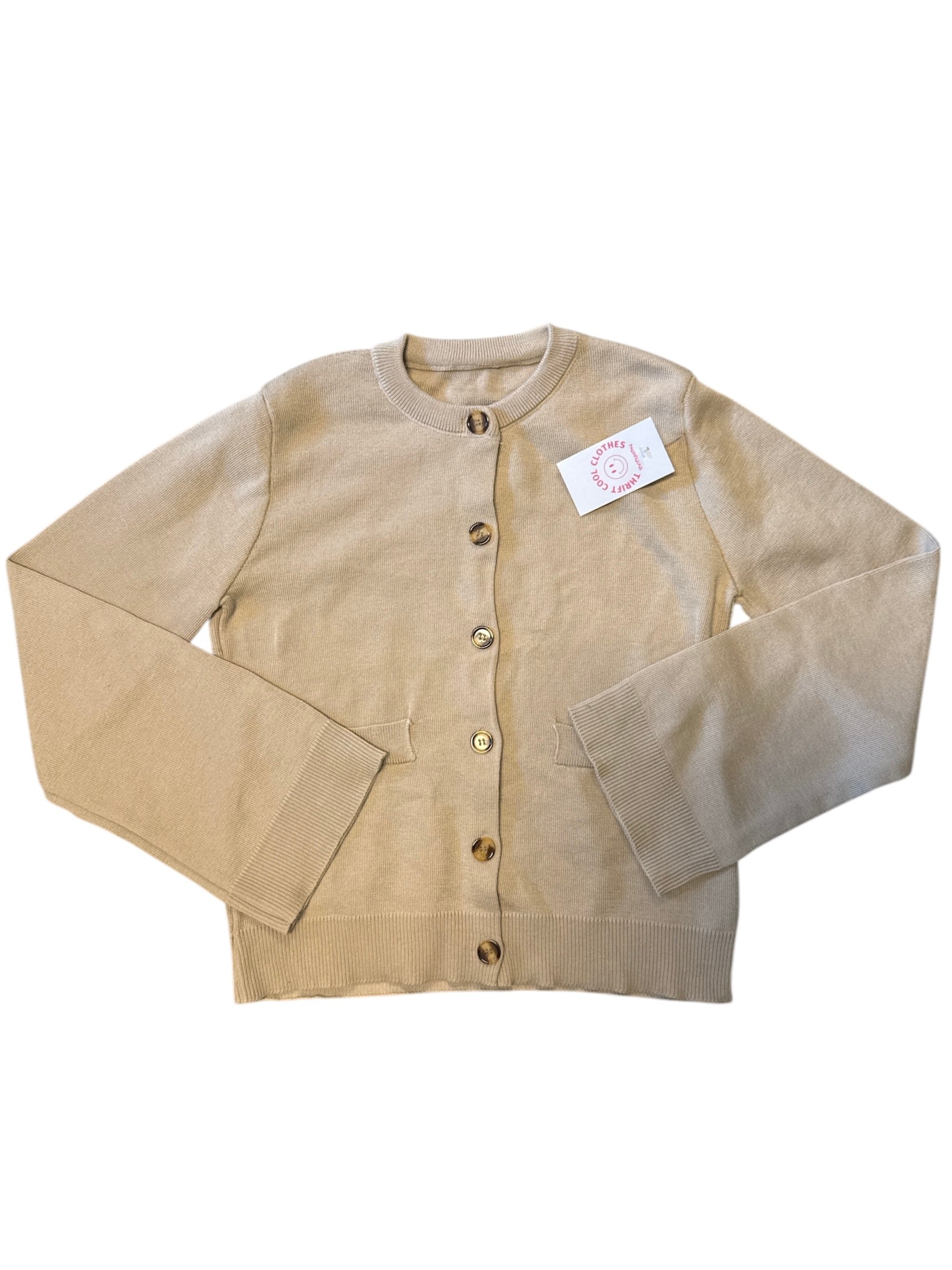 tan  cardigan, xs