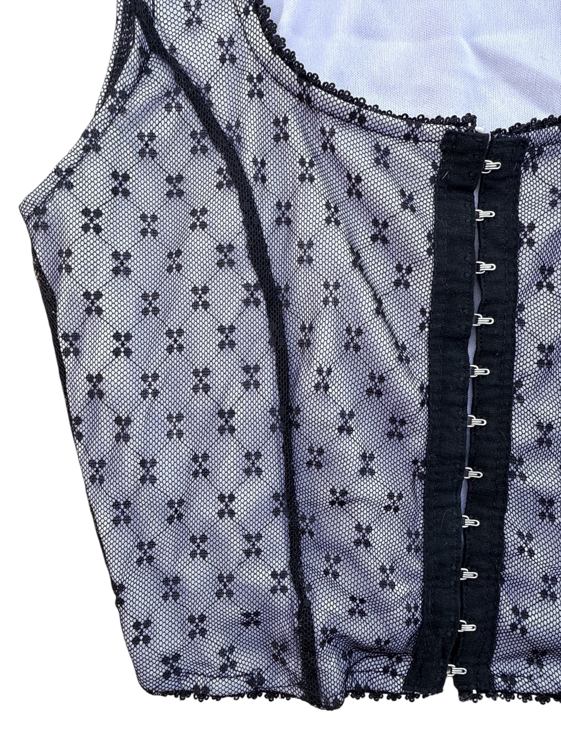 black and lilac  lacey tank