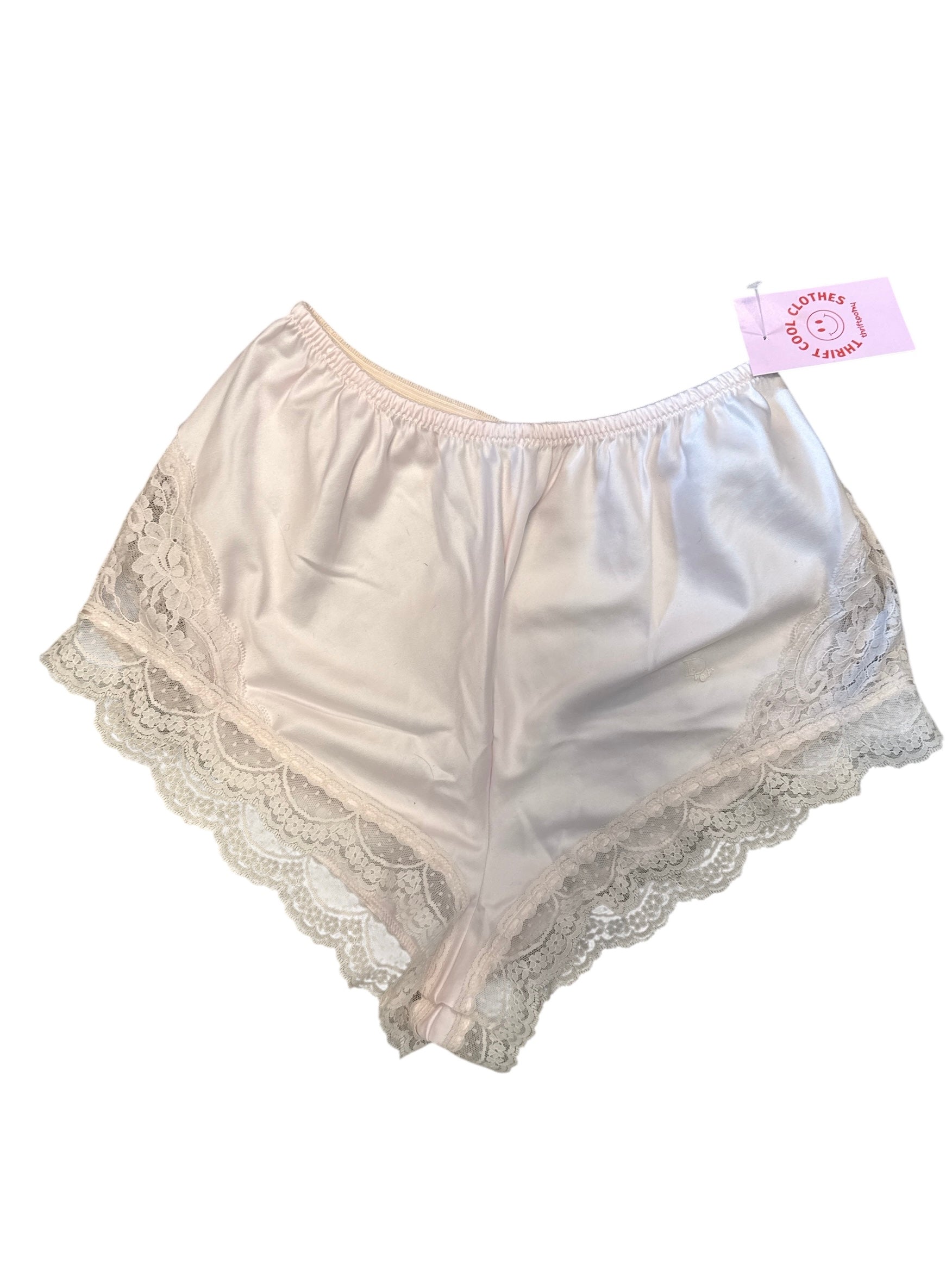 Pink Christian dior Lingerie shorts w lace S