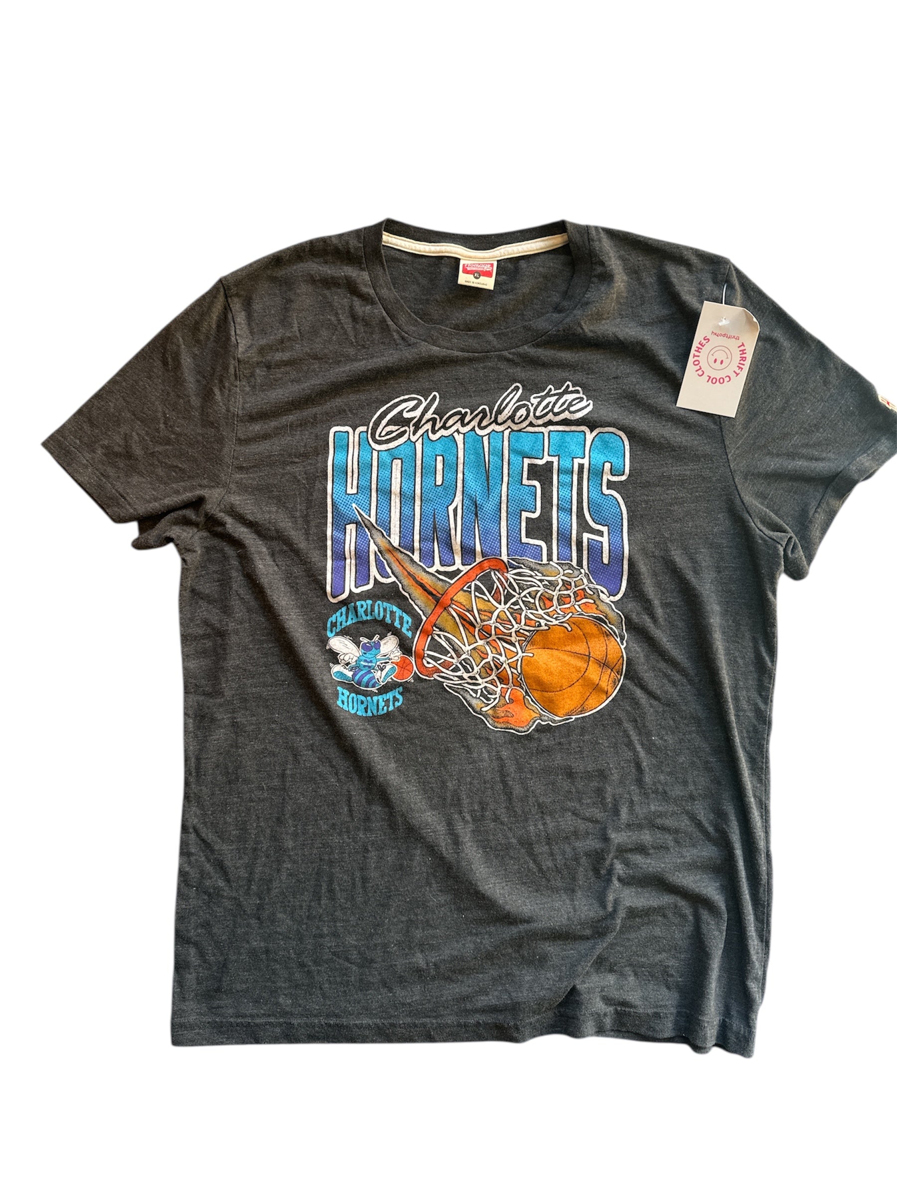 gray homage hornets tee, xl