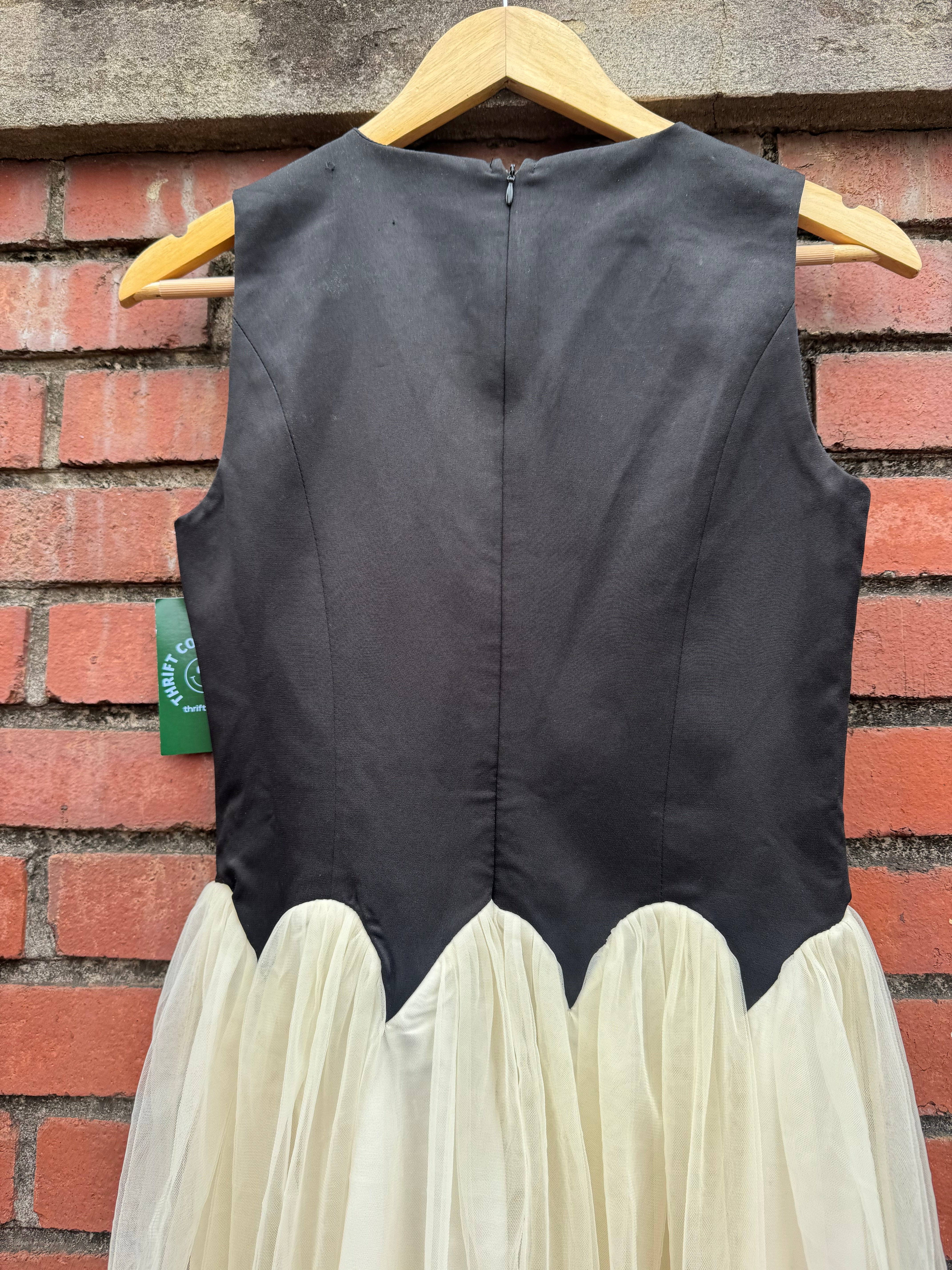 white black never fully dressed nwt tulle midi skirt gown, 2