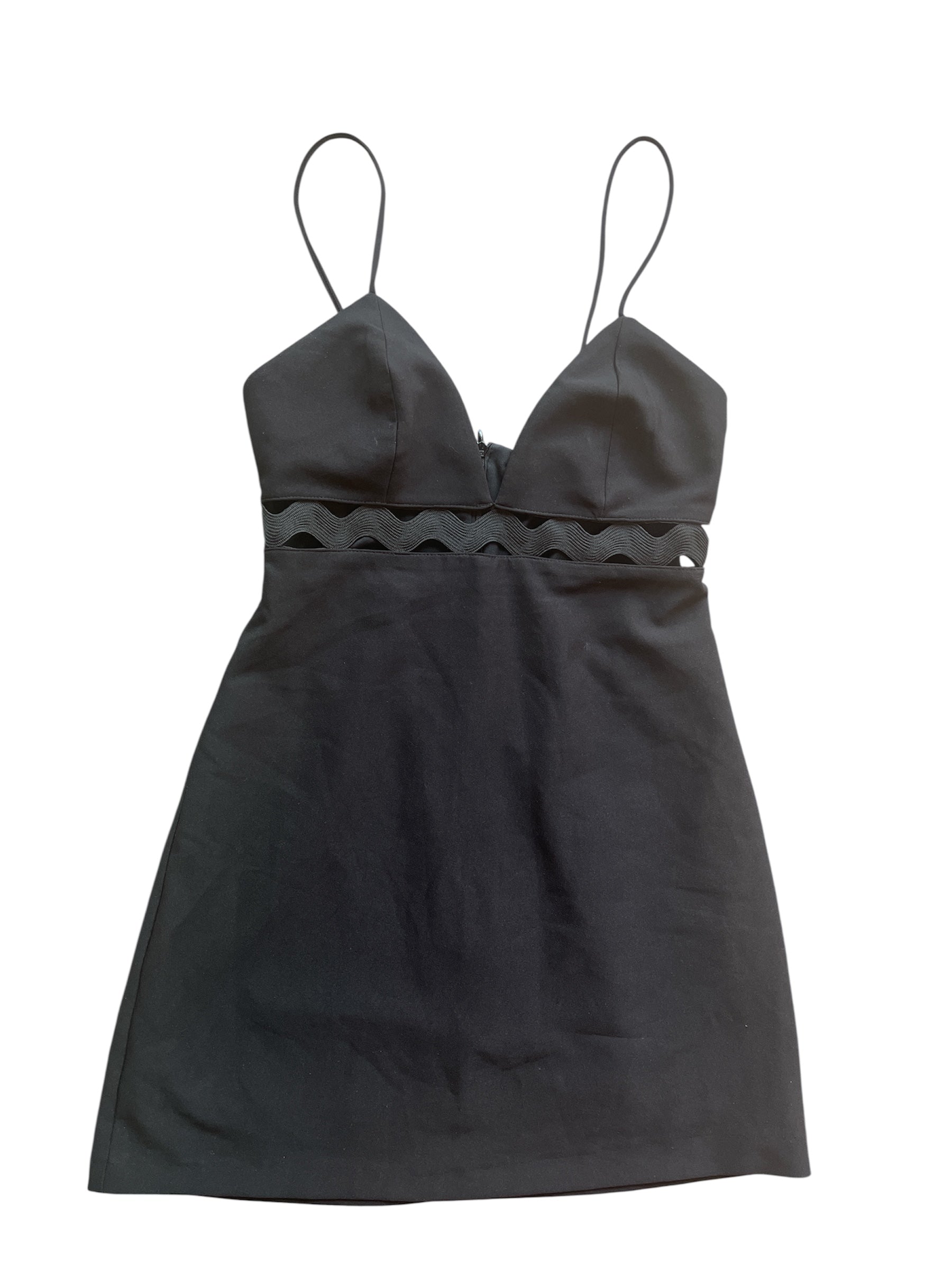 black zara bodycon squiggle dress, s