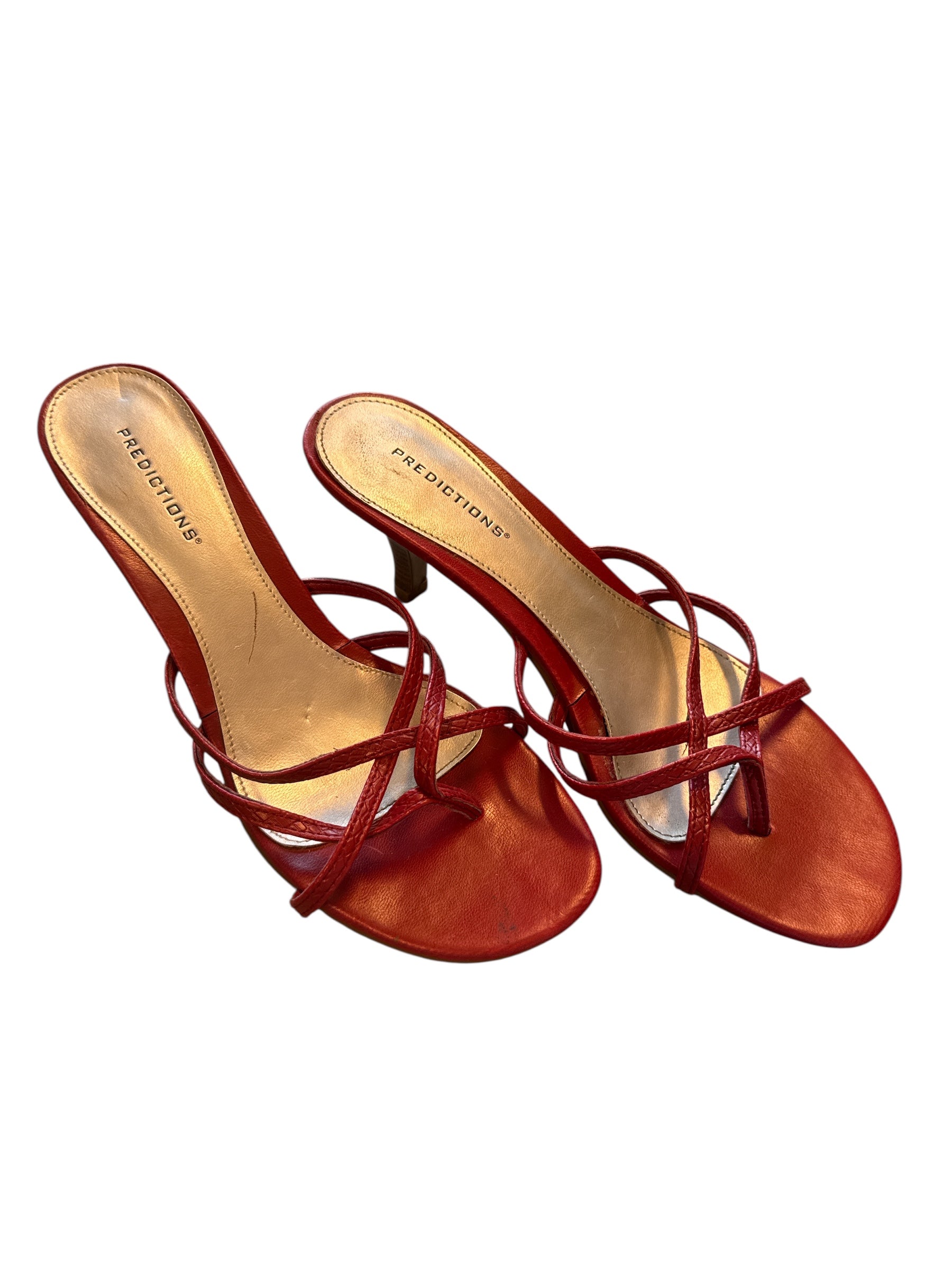 red predictions criss cross kitten heel, 8