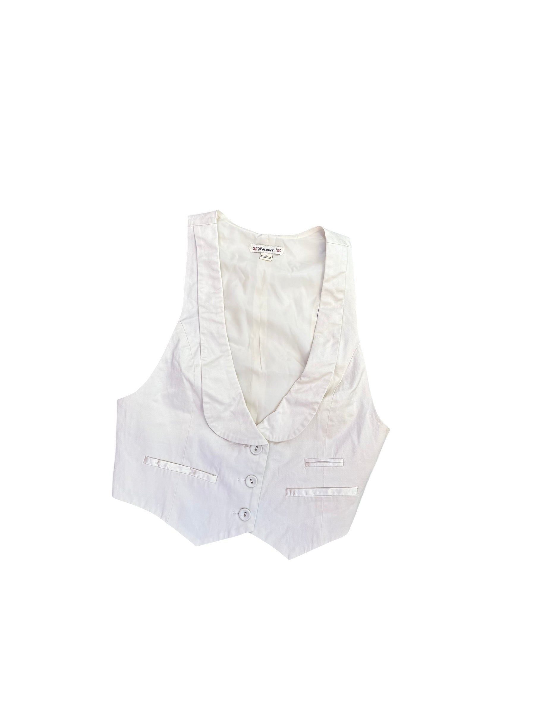 Cream Forever 21 Vest, L