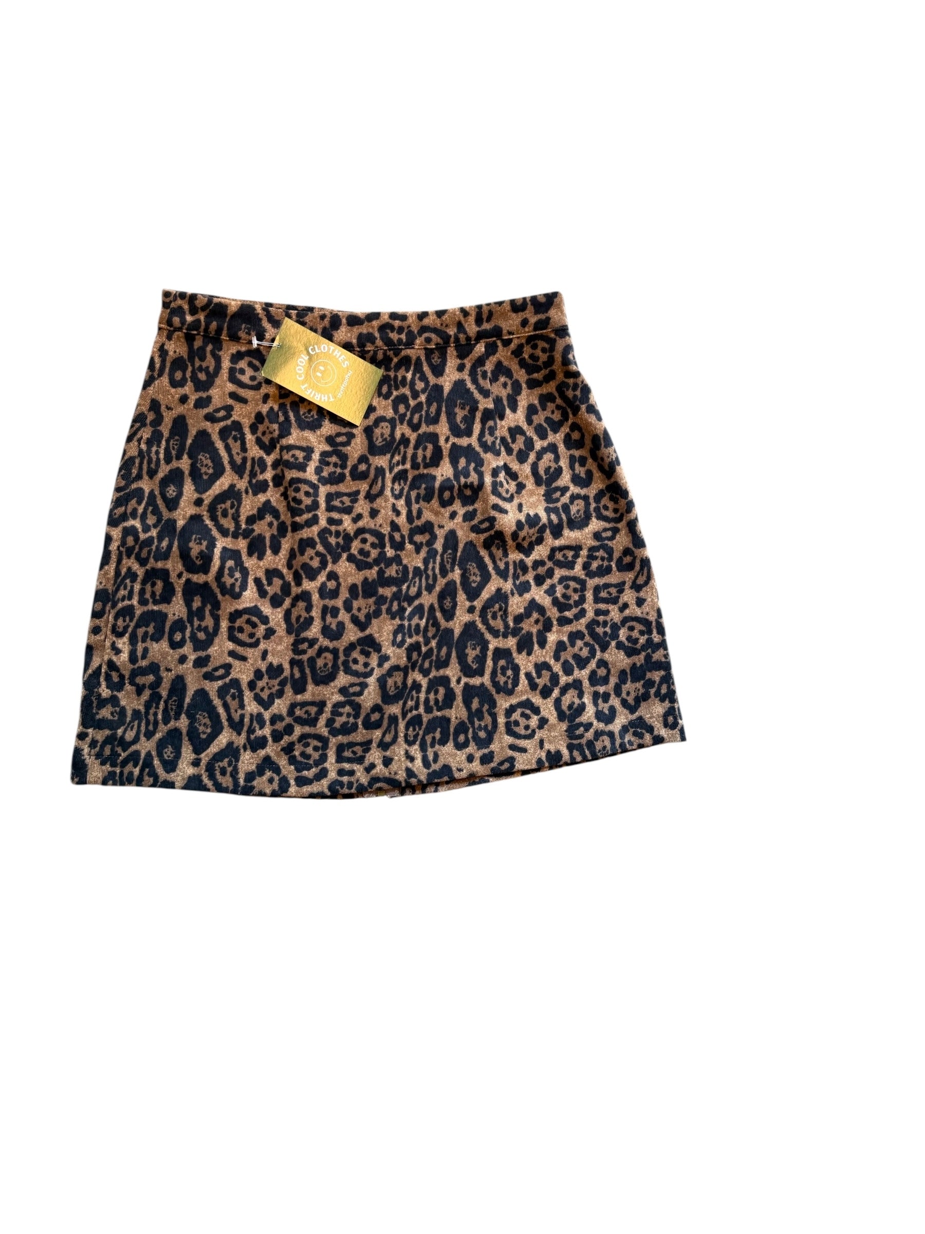brown black Sadie and sage Leopard cord skirt, S