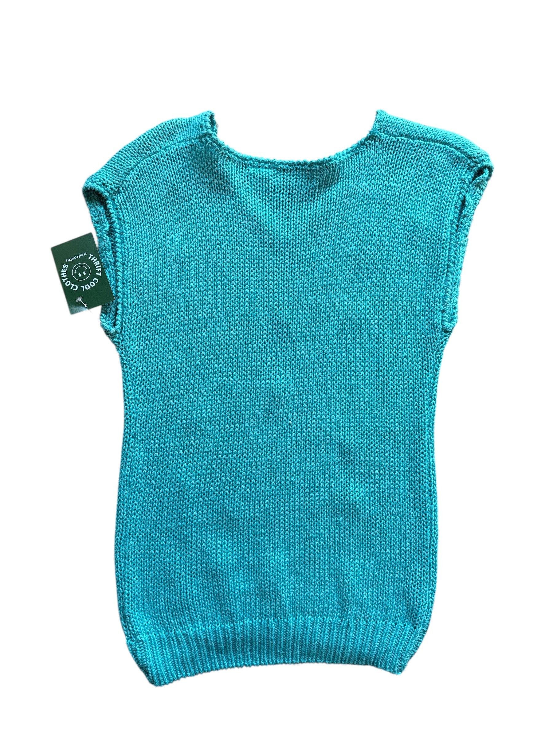 teal sml sport polka dot vest top, s